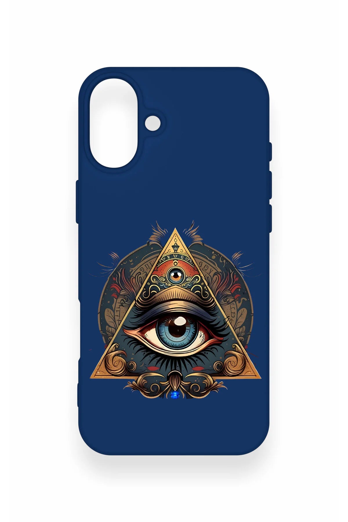 iPhone 16 Plus Uyumlu Pyramid Eye Desenli Silikon Kılıf