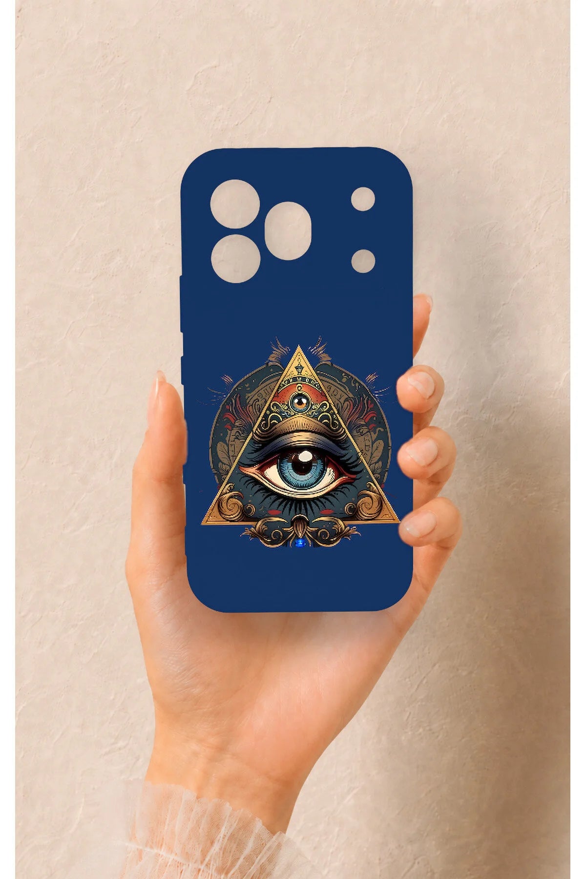 Honor 600 Pro Uyumlu Pyramid Eye Desenli Silikon Kılıf