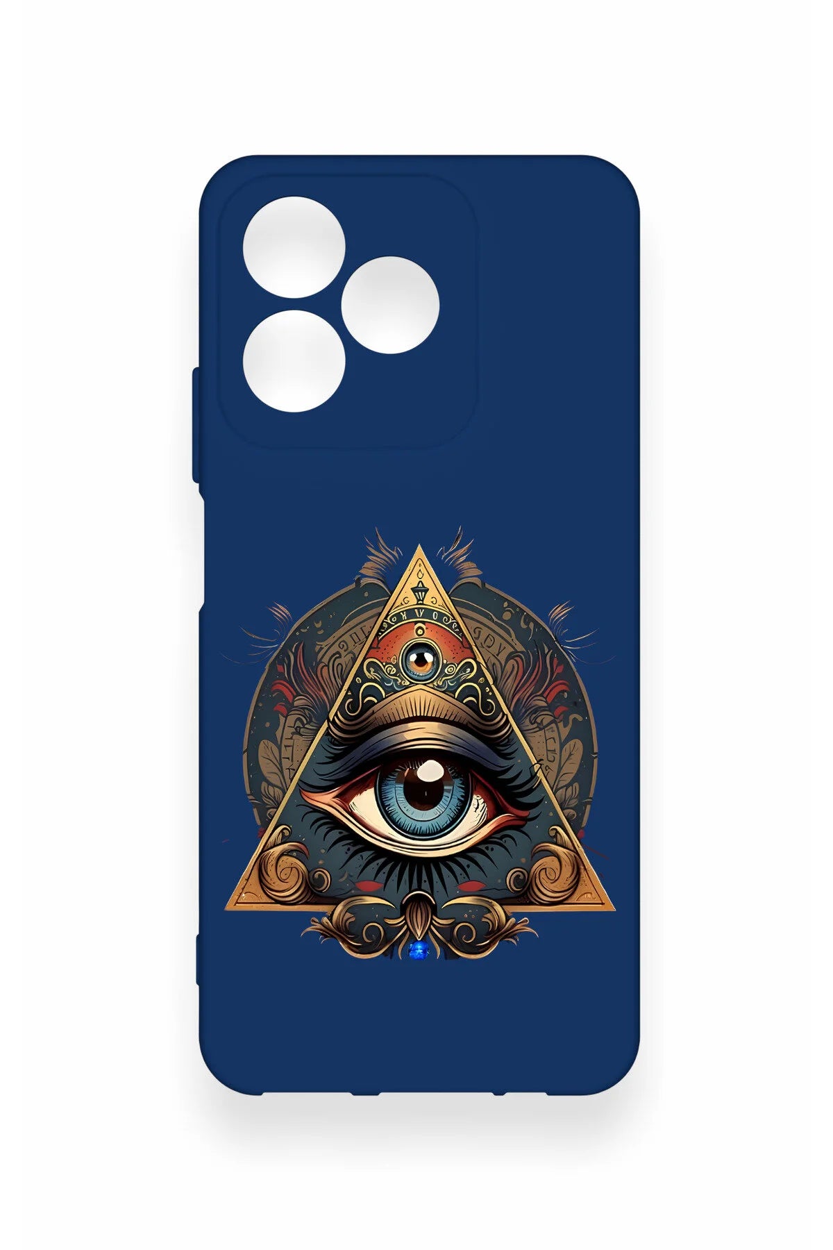 Realme C53 Uyumlu Pyramid Eye Desenli Silikon Kılıf