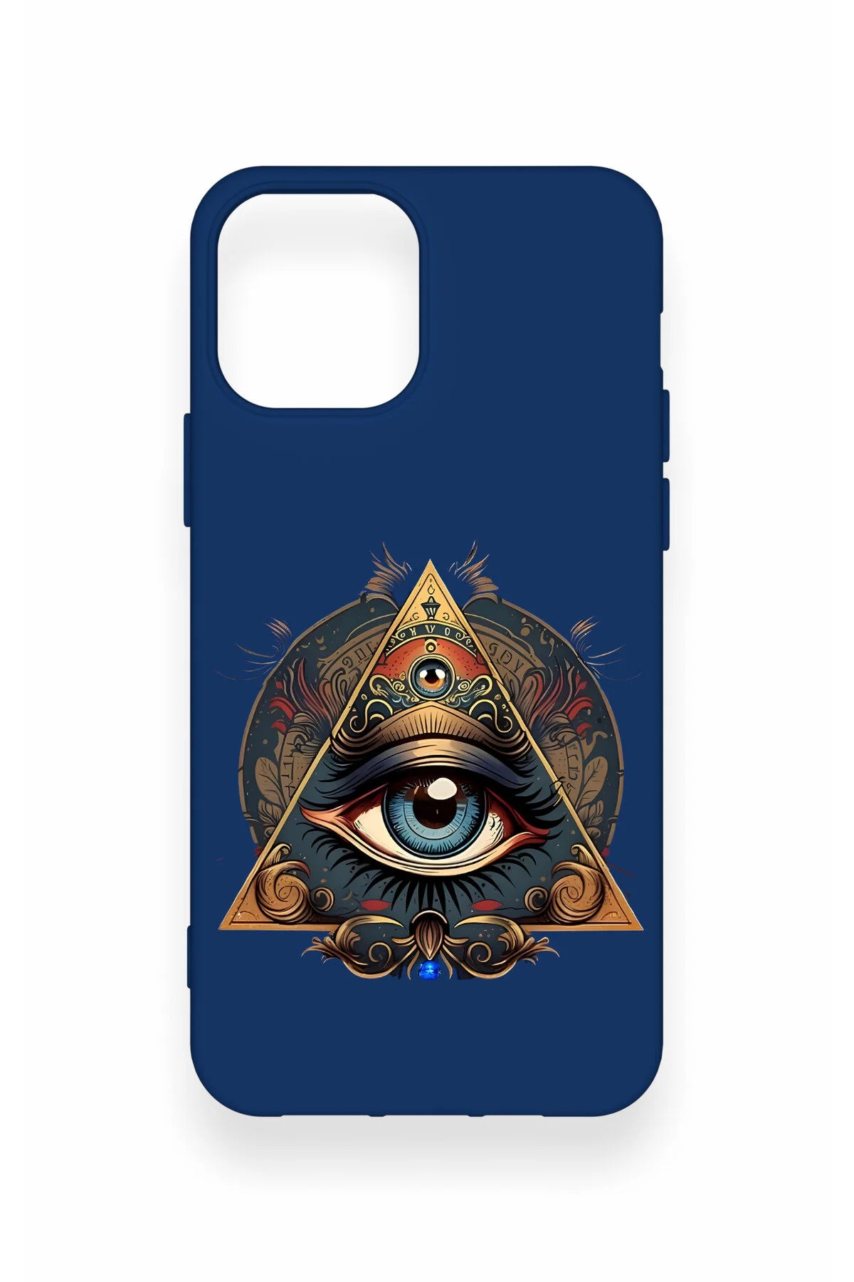 iPhone 12-12PRO Uyumlu Pyramid Eye Desenli Silikon Kılıf