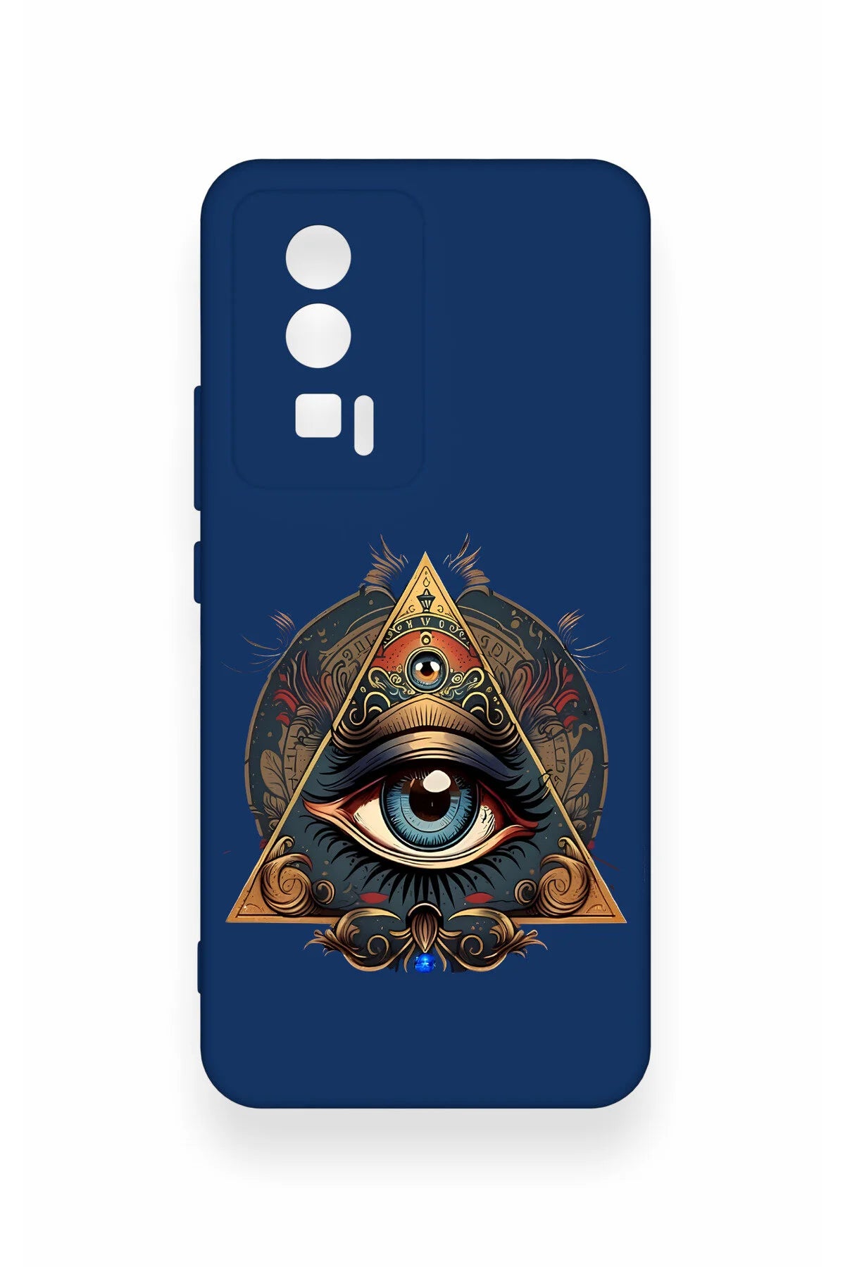 Poco F5 Pro Uyumlu Pyramid Eye Desenli Silikon Kılıf