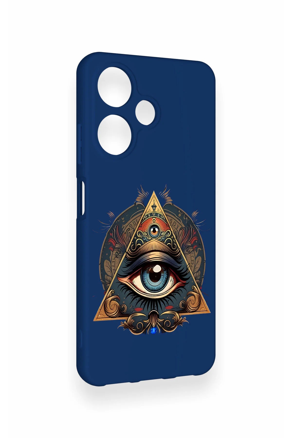 Infinix Hot 30i Uyumlu Pyramid Eye Desenli Silikon Kılıf