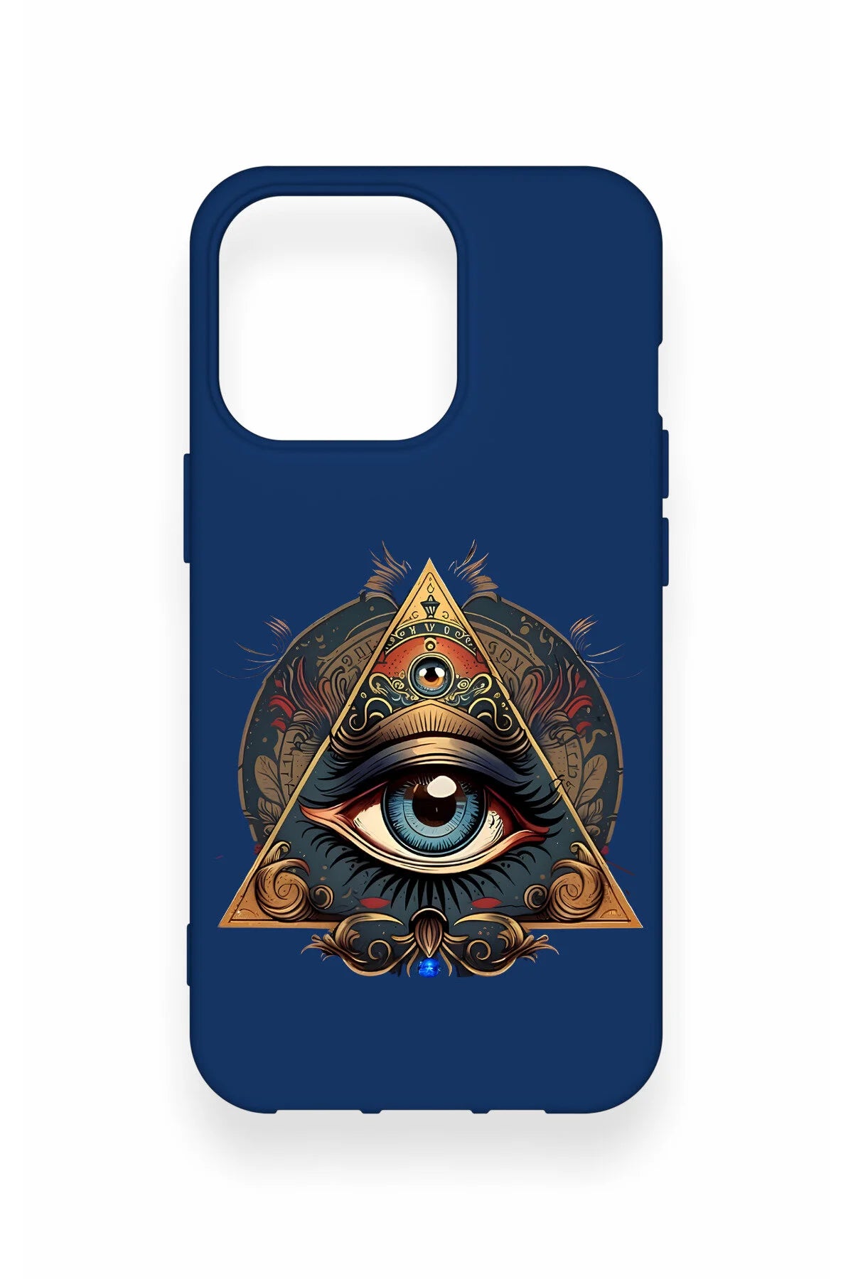 iPhone 13 Pro Uyumlu Pyramid Eye Desenli Silikon Kılıf