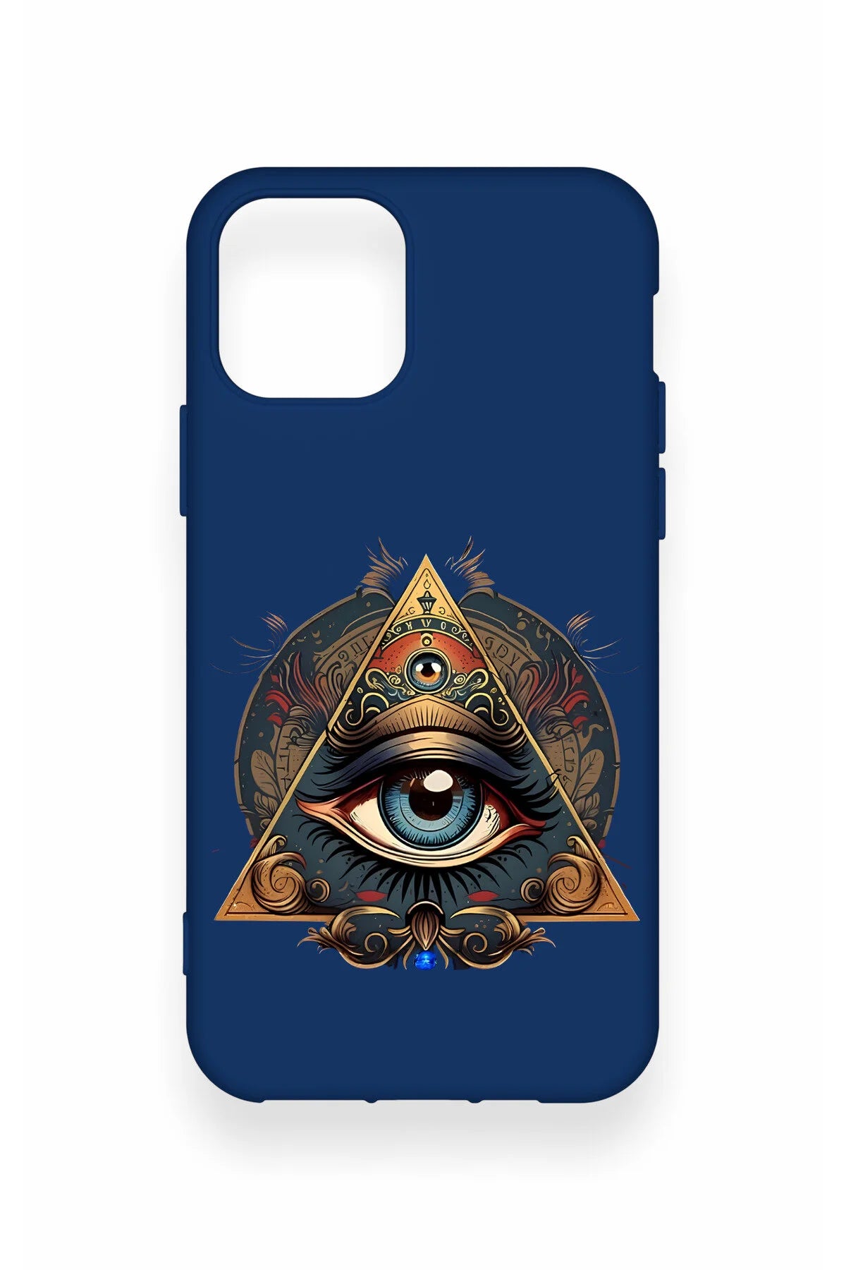 iPhone 11 Pro Uyumlu Pyramid Eye Desenli Silikon Kılıf
