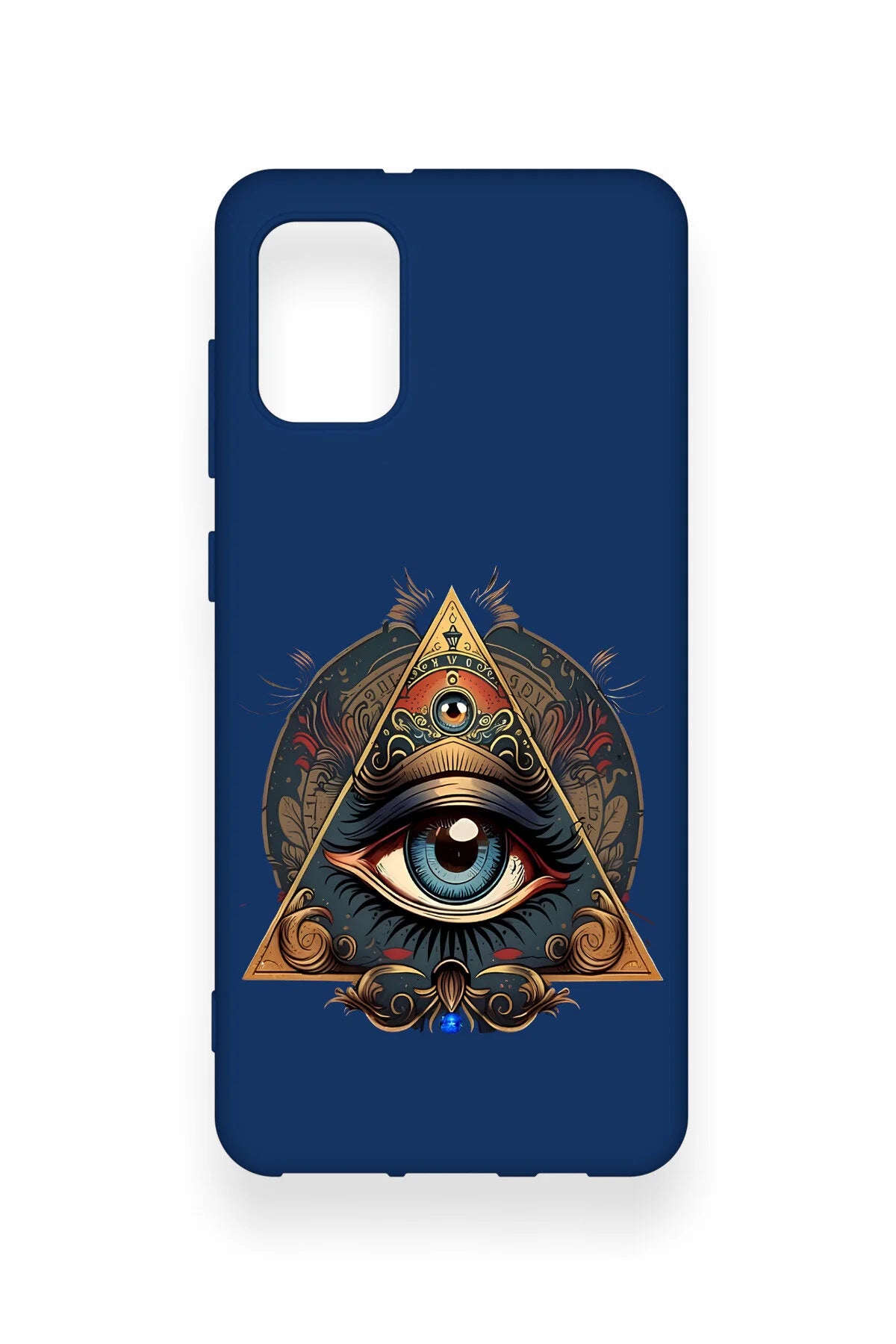 Samsung A31 Uyumlu Pyramid Eye Desenli Silikon Kılıf