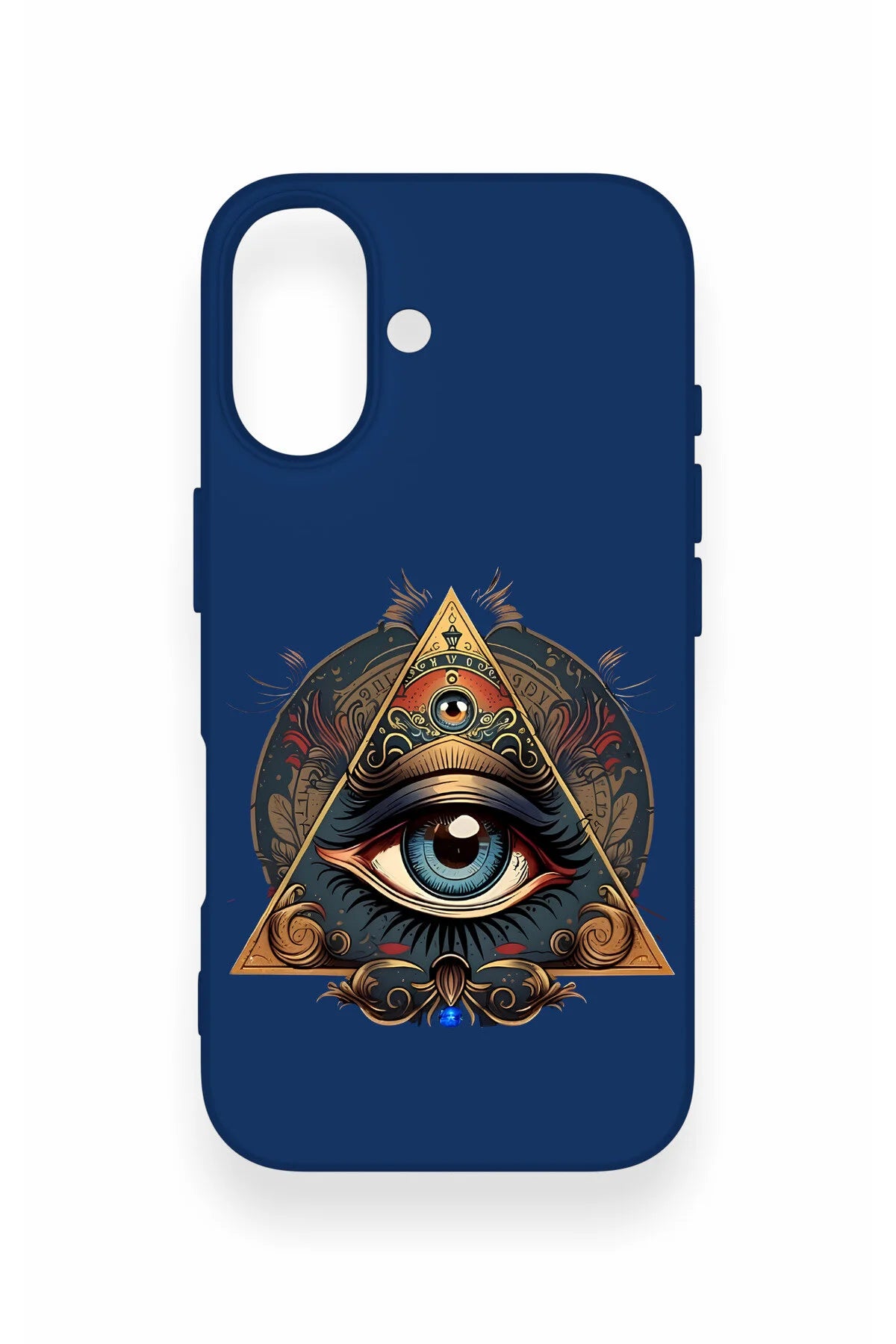iPhone 16 Uyumlu Pyramid Eye Desenli Silikon Kılıf