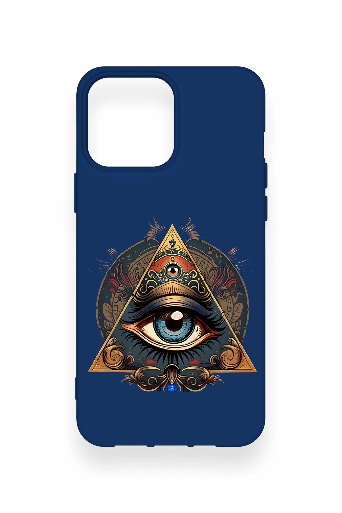 iPhone 13 Pro Max Uyumlu Pyramid Eye Desenli Silikon Kılıf