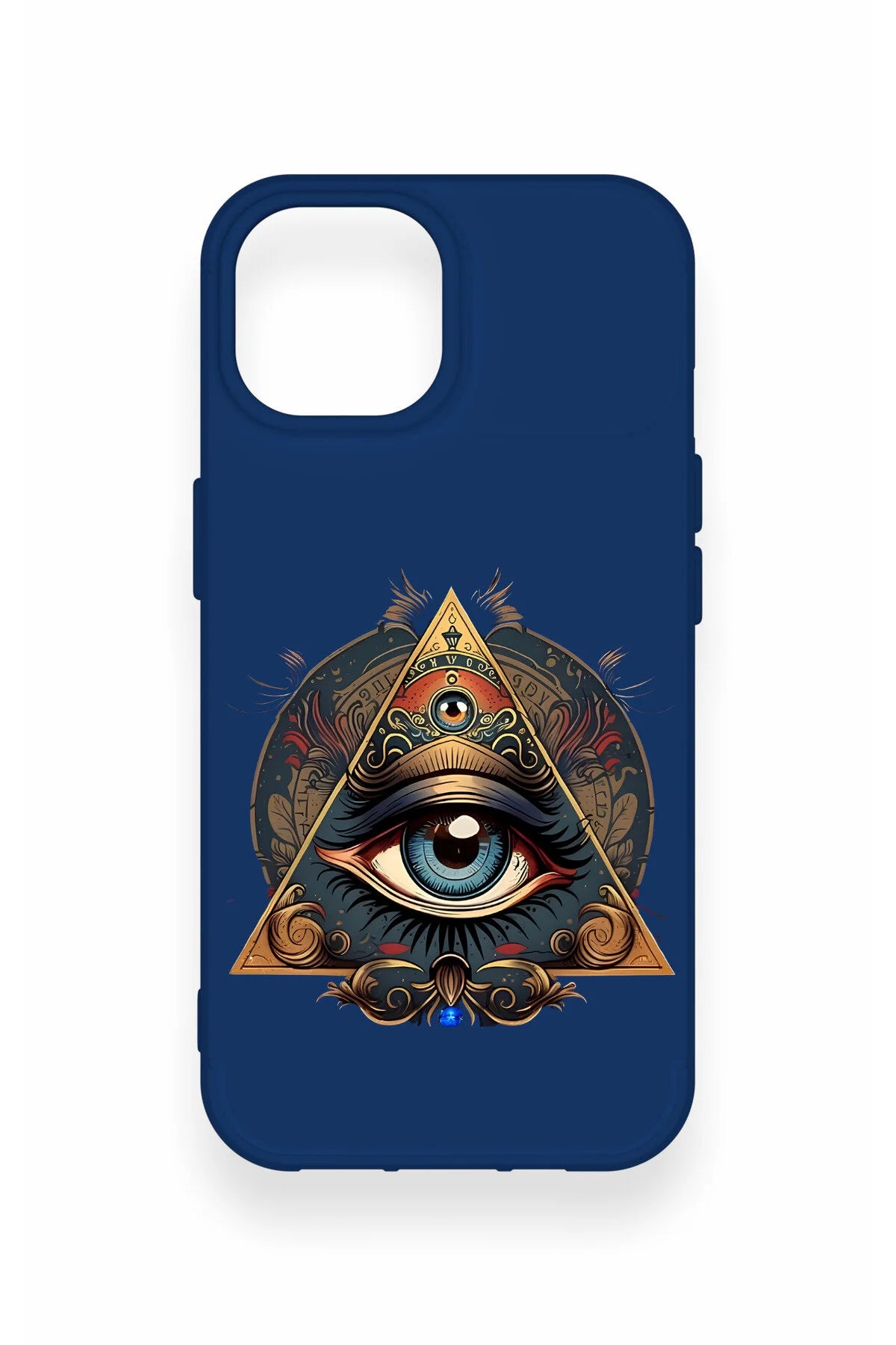 iPhone 15 Uyumlu Pyramid Eye Desenli Silikon Kılıf