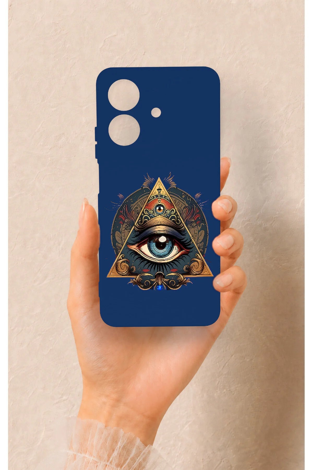 Realme Note 60 Uyumlu Pyramid Eye Desenli Silikon Kılıf