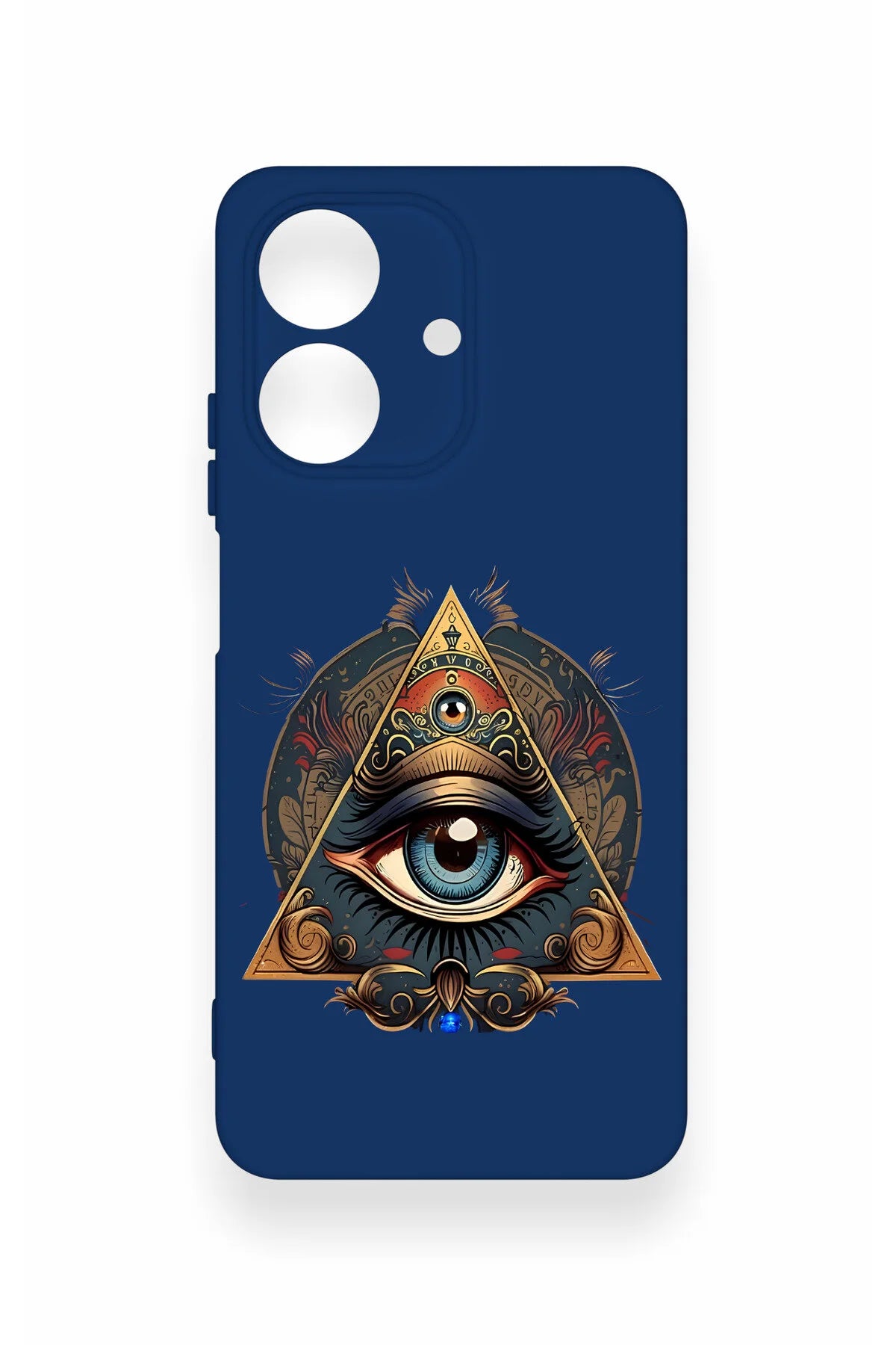 Realme Note 60 Uyumlu Pyramid Eye Desenli Silikon Kılıf