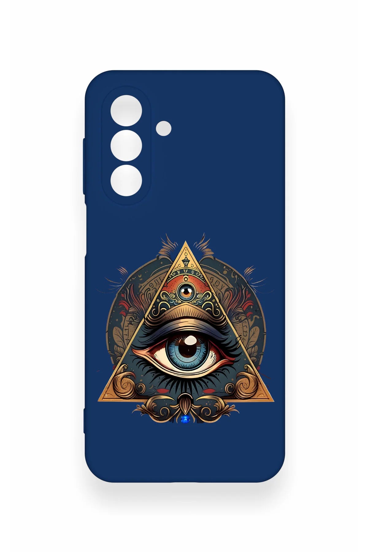 Samsung A17 Uyumlu Pyramid Eye Desenli Silikon Kılıf