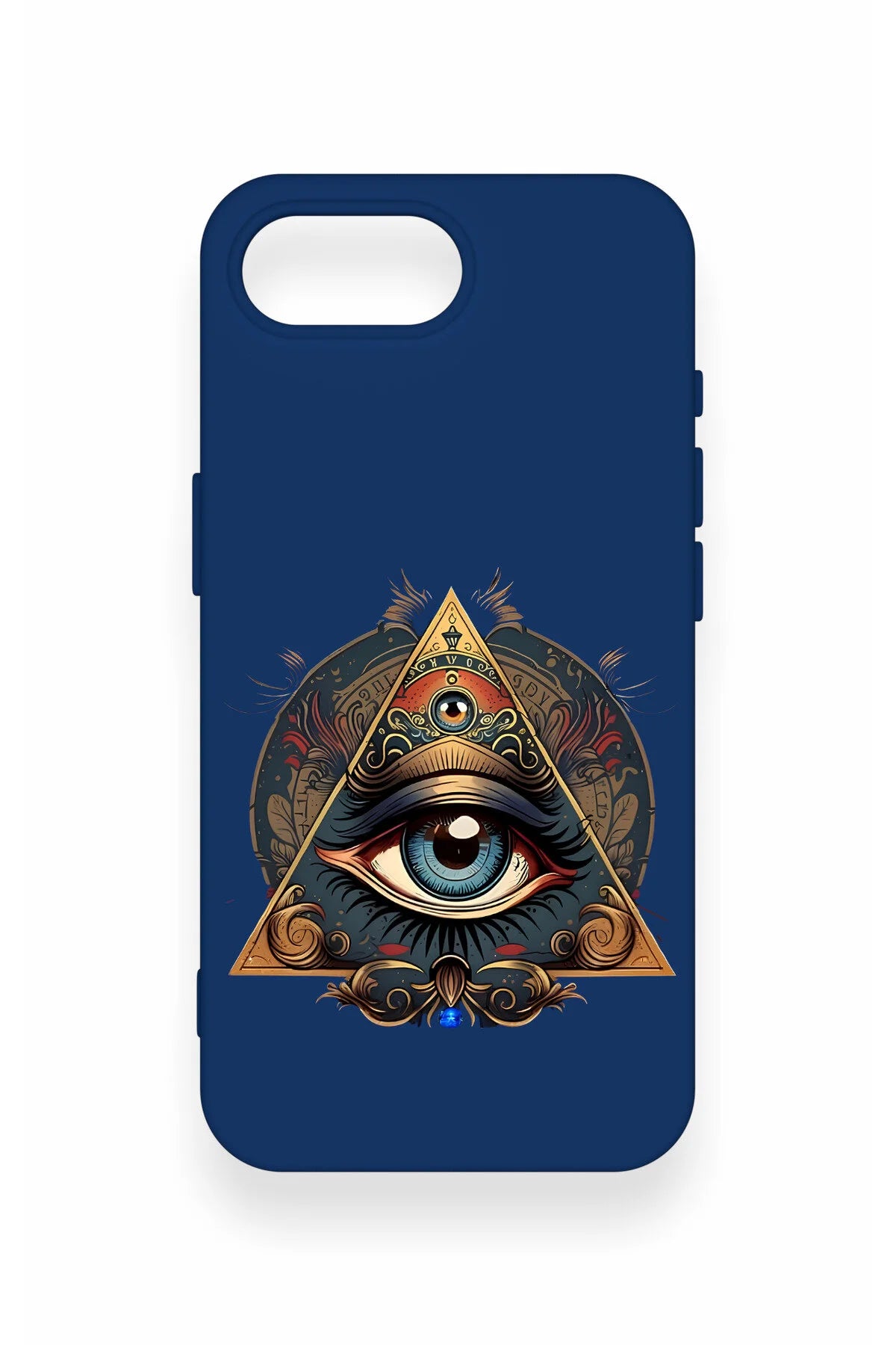 iPhone 16E Uyumlu Pyramid Eye Desenli Silikon Kılıf