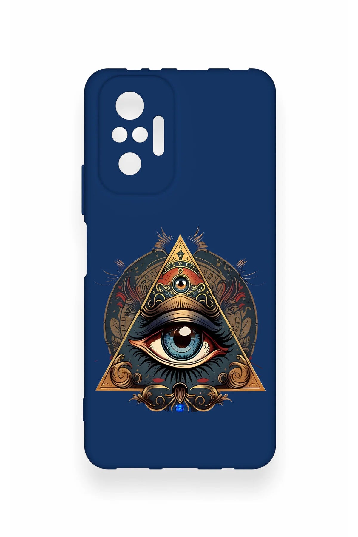 Redmi Note 10 Pro Uyumlu Pyramid Eye Desenli Silikon Kılıf