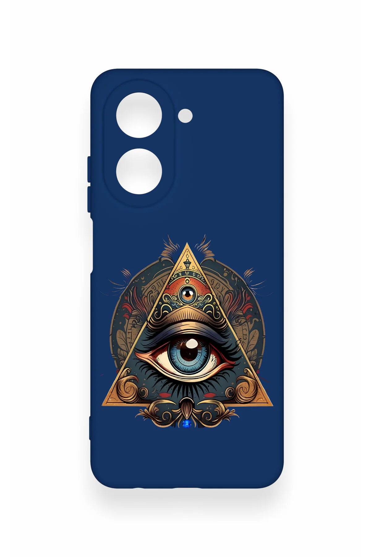 Redmi A5 Uyumlu Pyramid Eye Desenli Silikon Kılıf