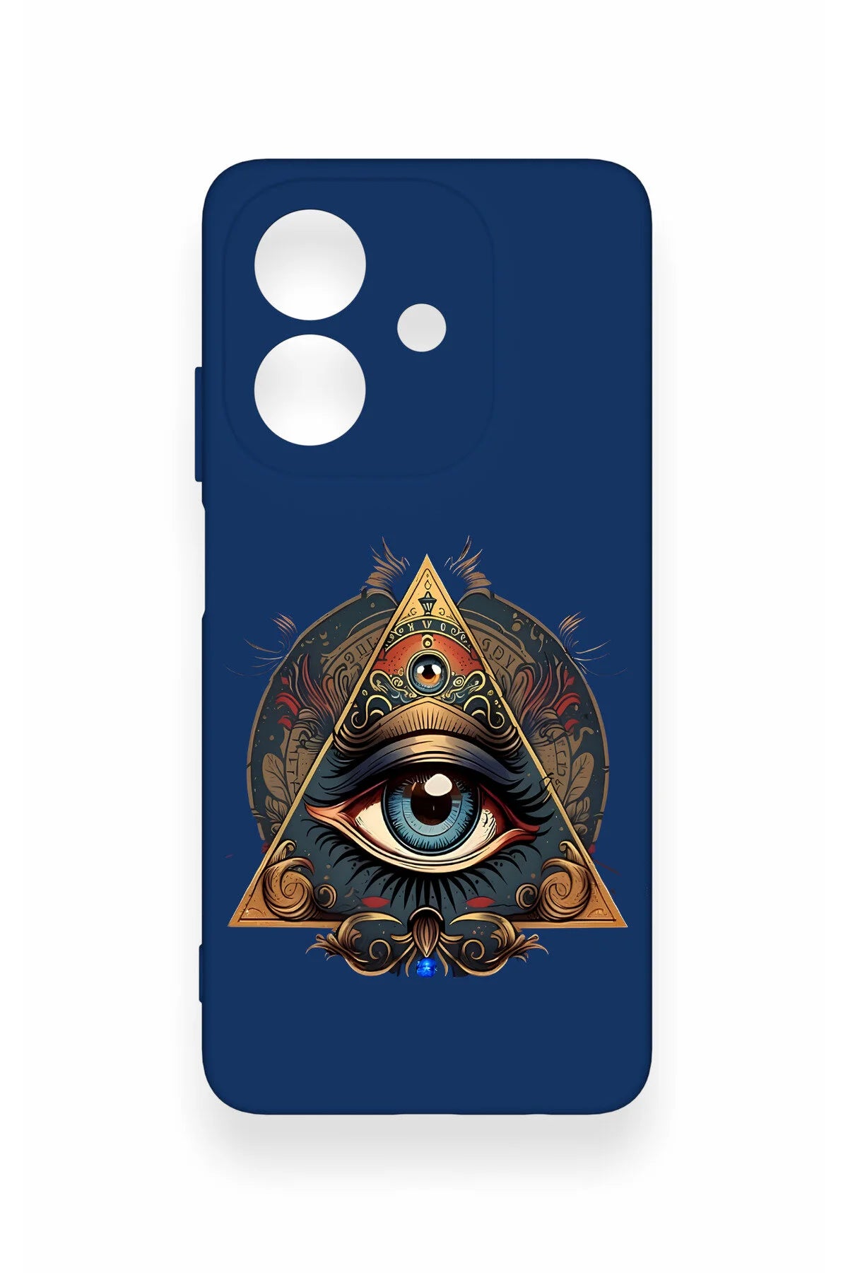 Oppo A3 Uyumlu Pyramid Eye Desenli Silikon Kılıf