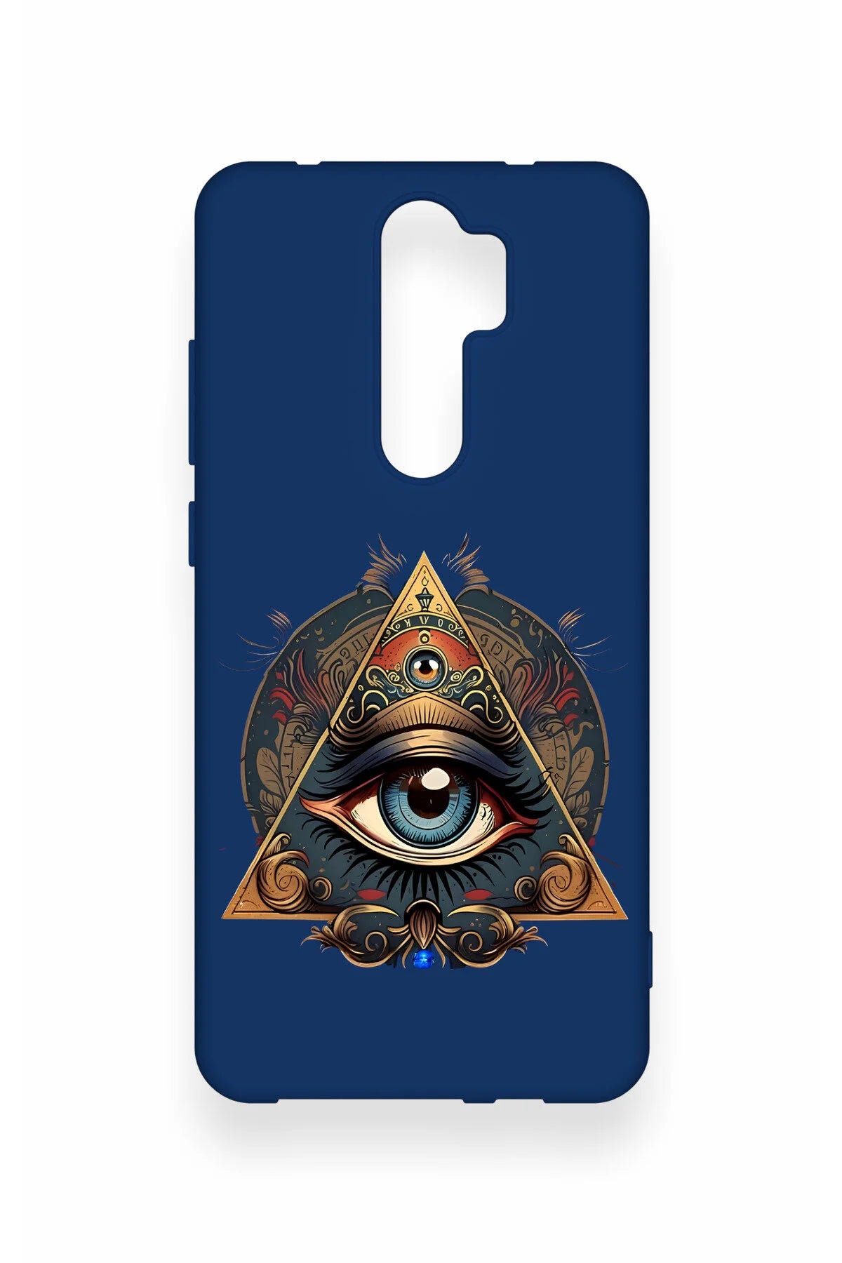 Redmi Note 8 Pro Uyumlu Pyramid Eye Desenli Silikon Kılıf