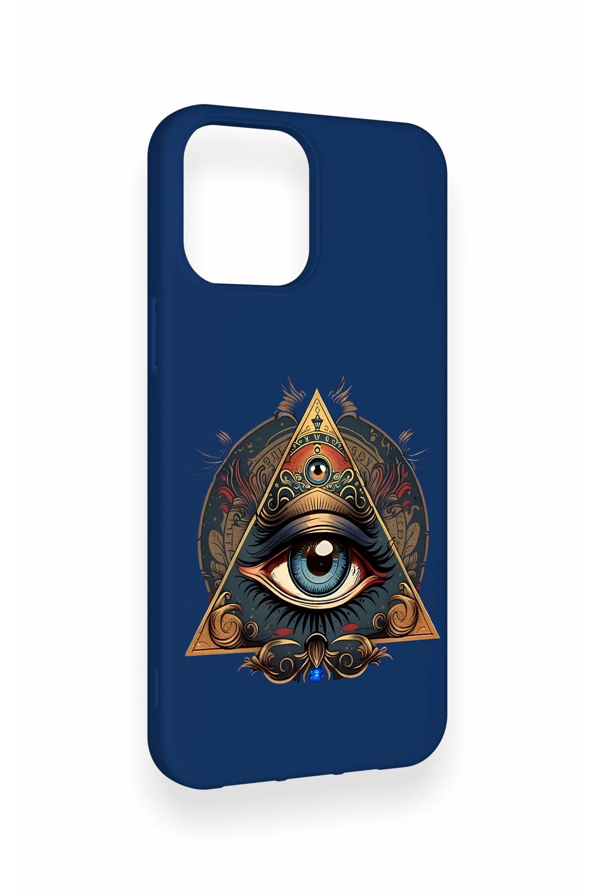 iPhone 12 Pro Max Uyumlu Pyramid Eye Desenli Silikon Kılıf