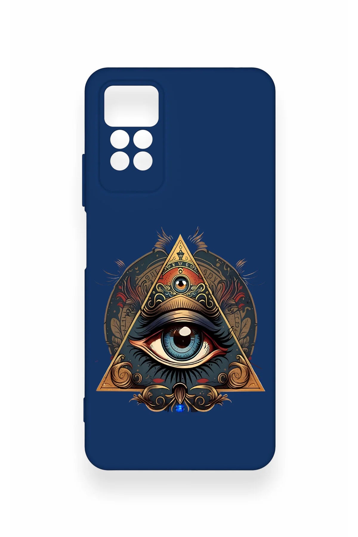 Redmi Note 11 Pro 4G Uyumlu Pyramid Eye Desenli Silikon Kılıf