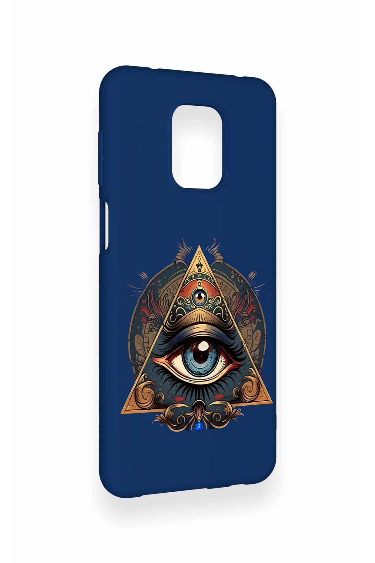 Redmi Note 9 Pro 9S Uyumlu Pyramid Eye Desenli Silikon Kılıf