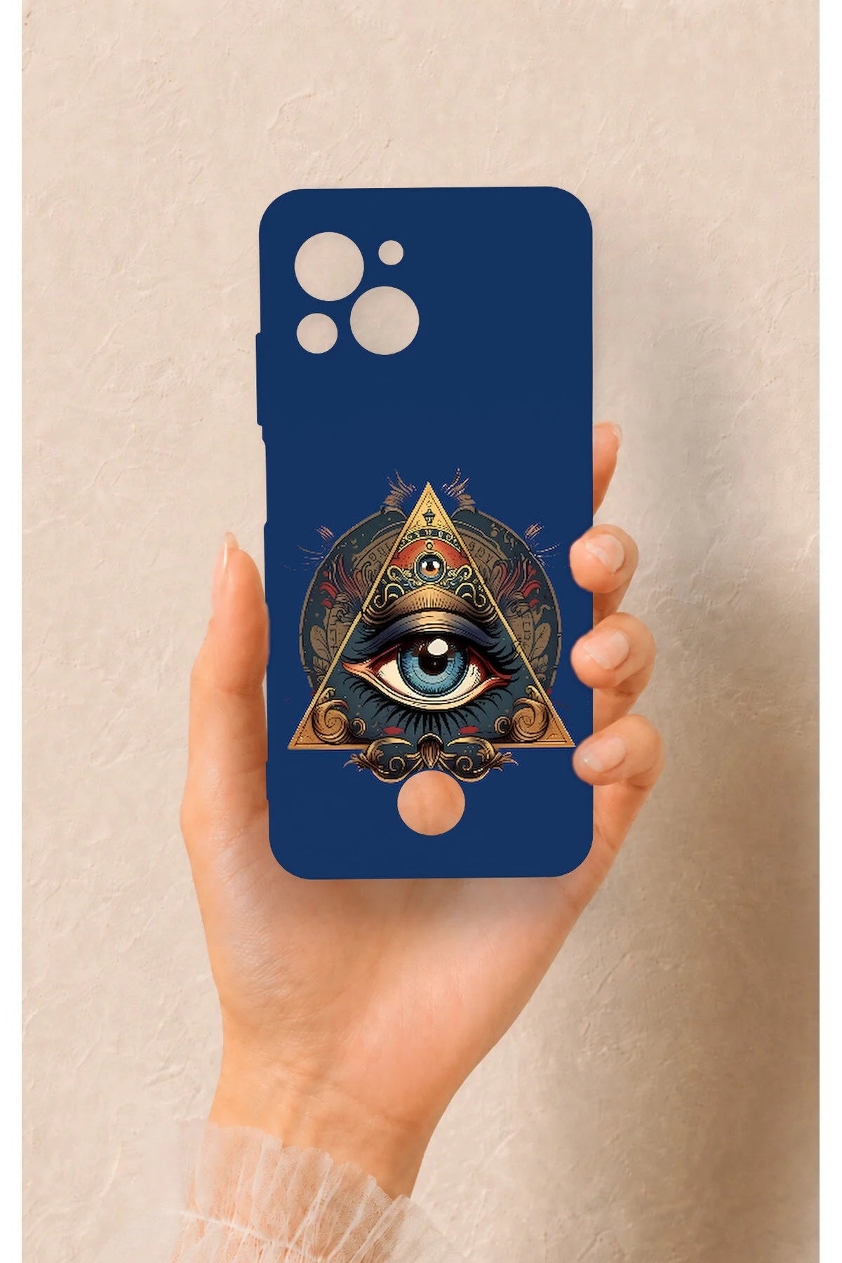 Reeder S23 Pro Max Uyumlu Pyramid Eye Desenli Silikon Kılıf