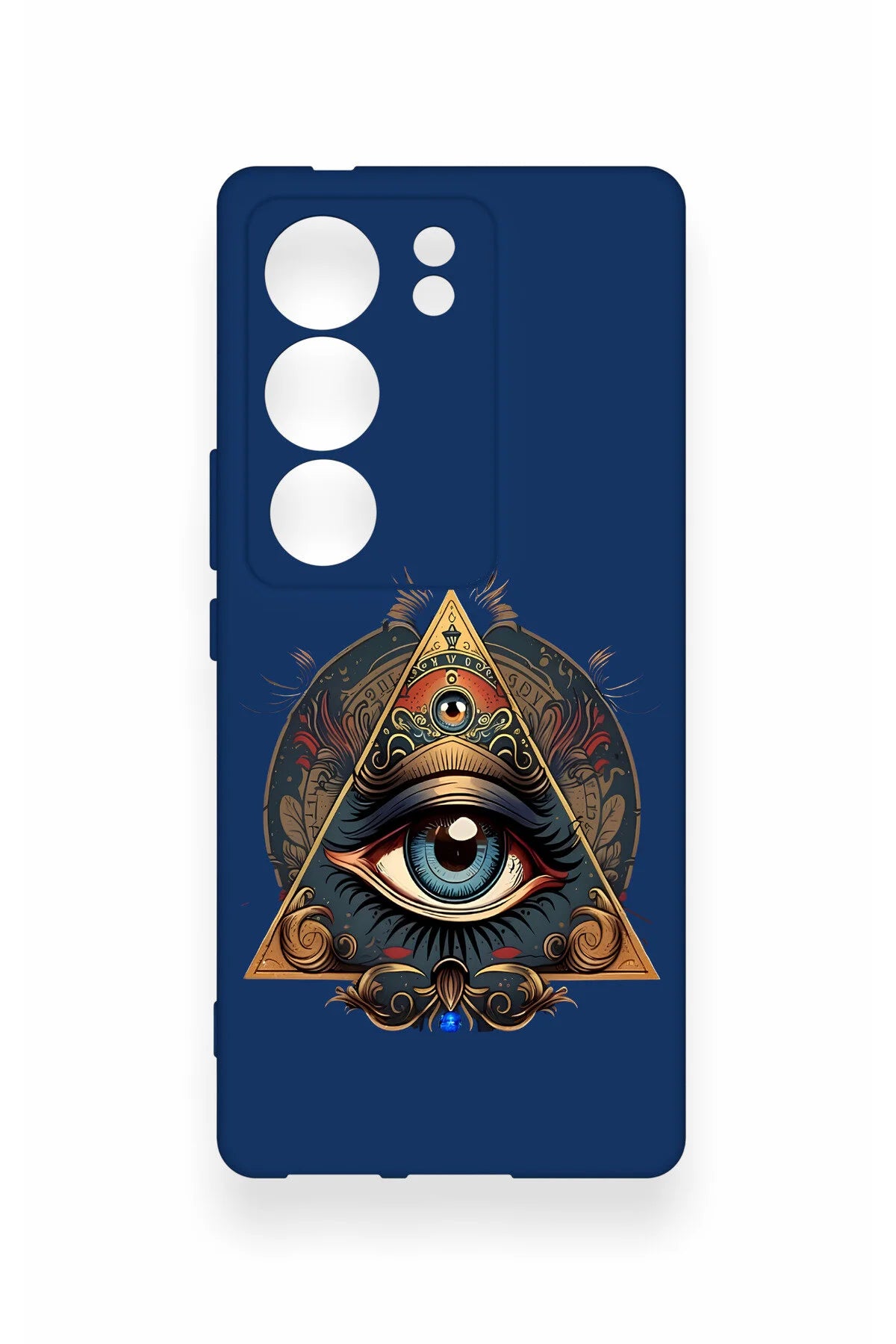 Vivo V29 Uyumlu Pyramid Eye Desenli Silikon Kılıf