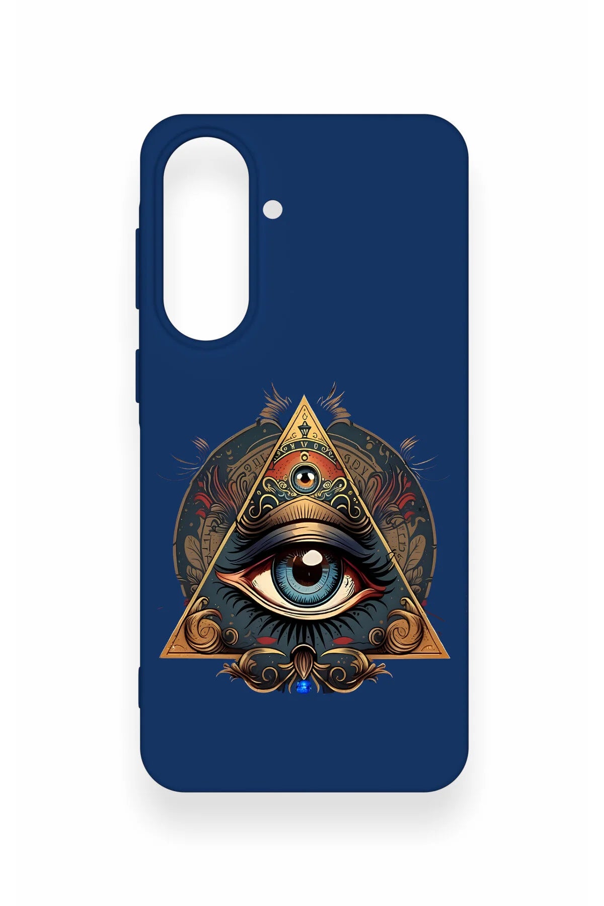 Samsung A57 Uyumlu Pyramid Eye Desenli Silikon Kılıf