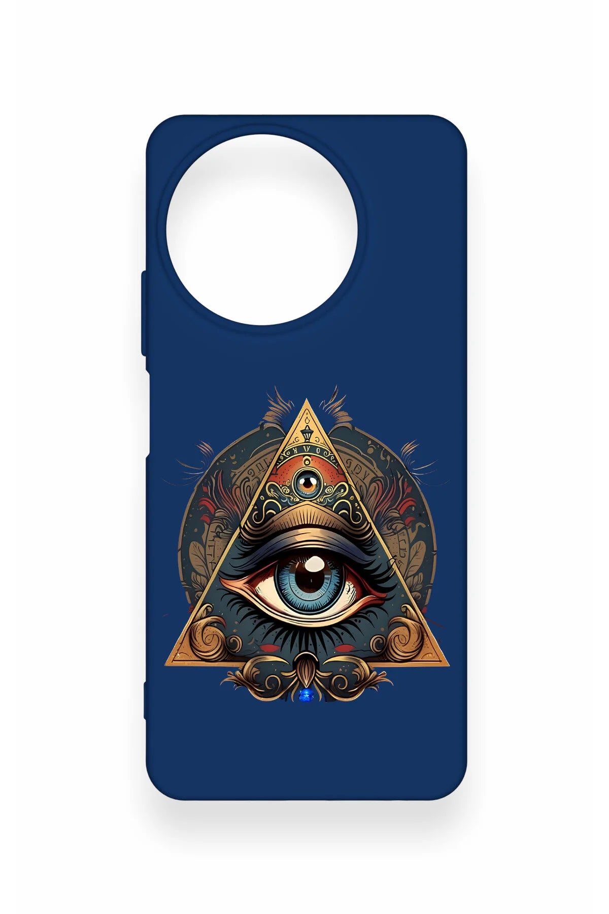 Realme 11 Uyumlu Pyramid Eye Desenli Silikon Kılıf
