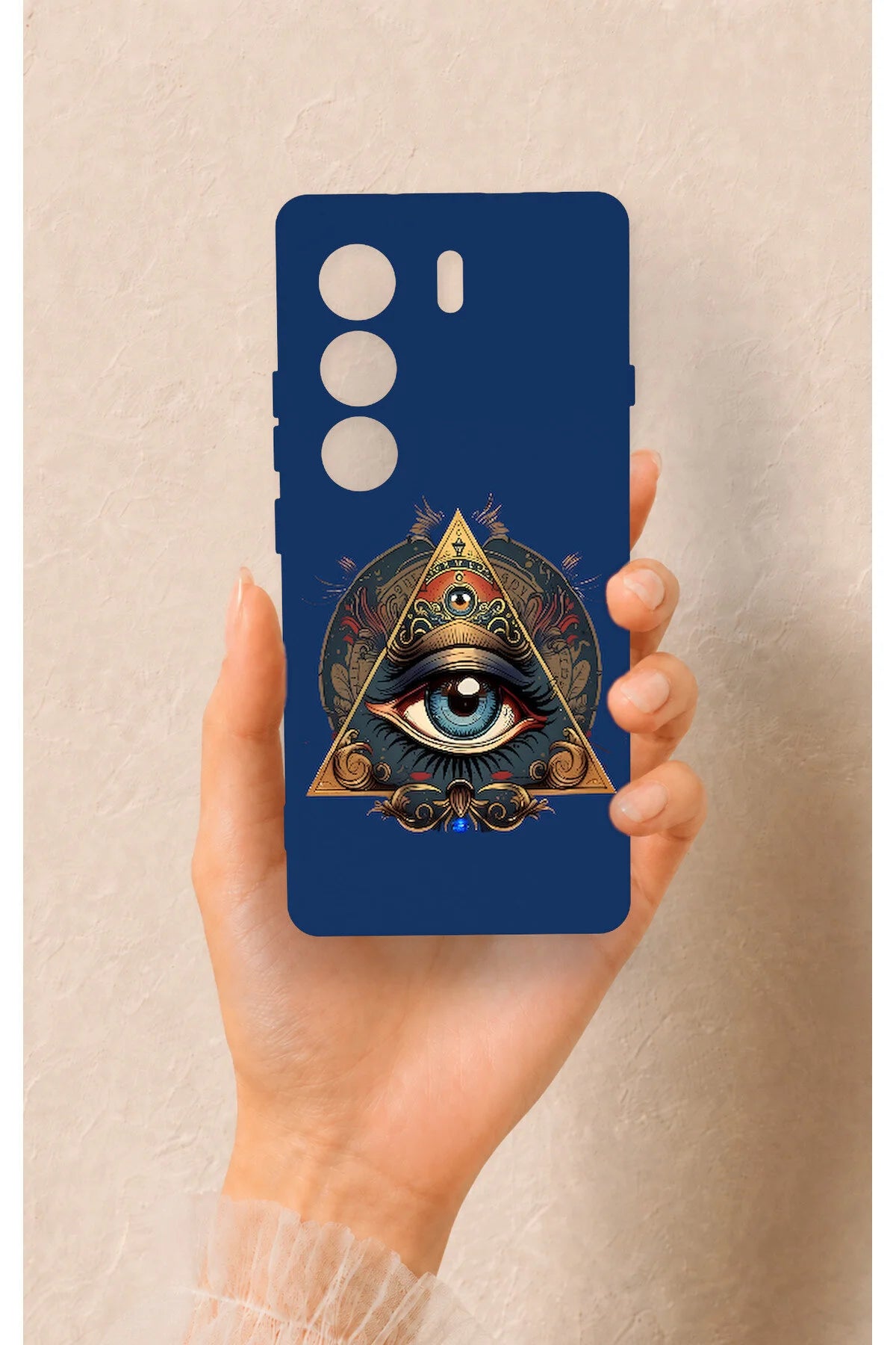 Tecno Camon 40 4G Uyumlu Pyramid Eye Desenli Silikon Kılıf