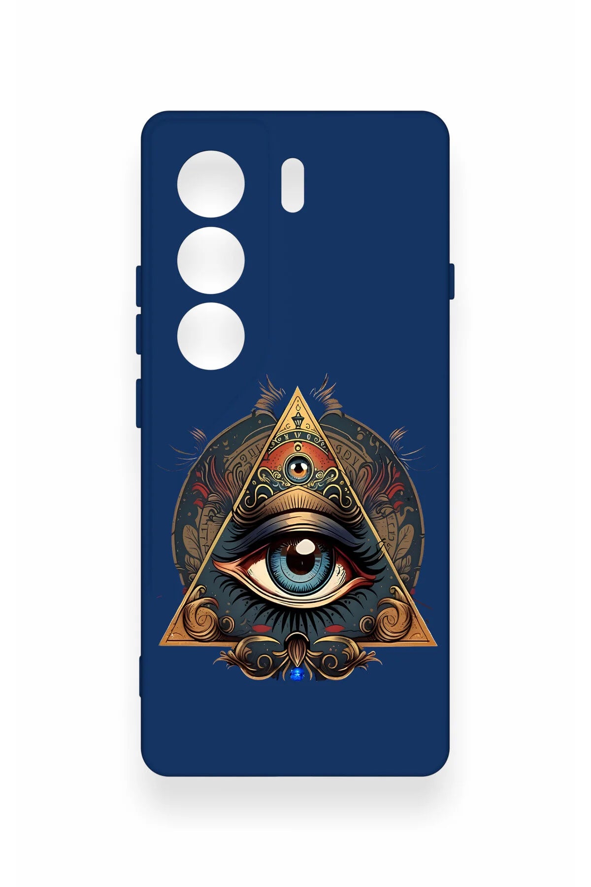 Tecno Camon 40 4G Uyumlu Pyramid Eye Desenli Silikon Kılıf