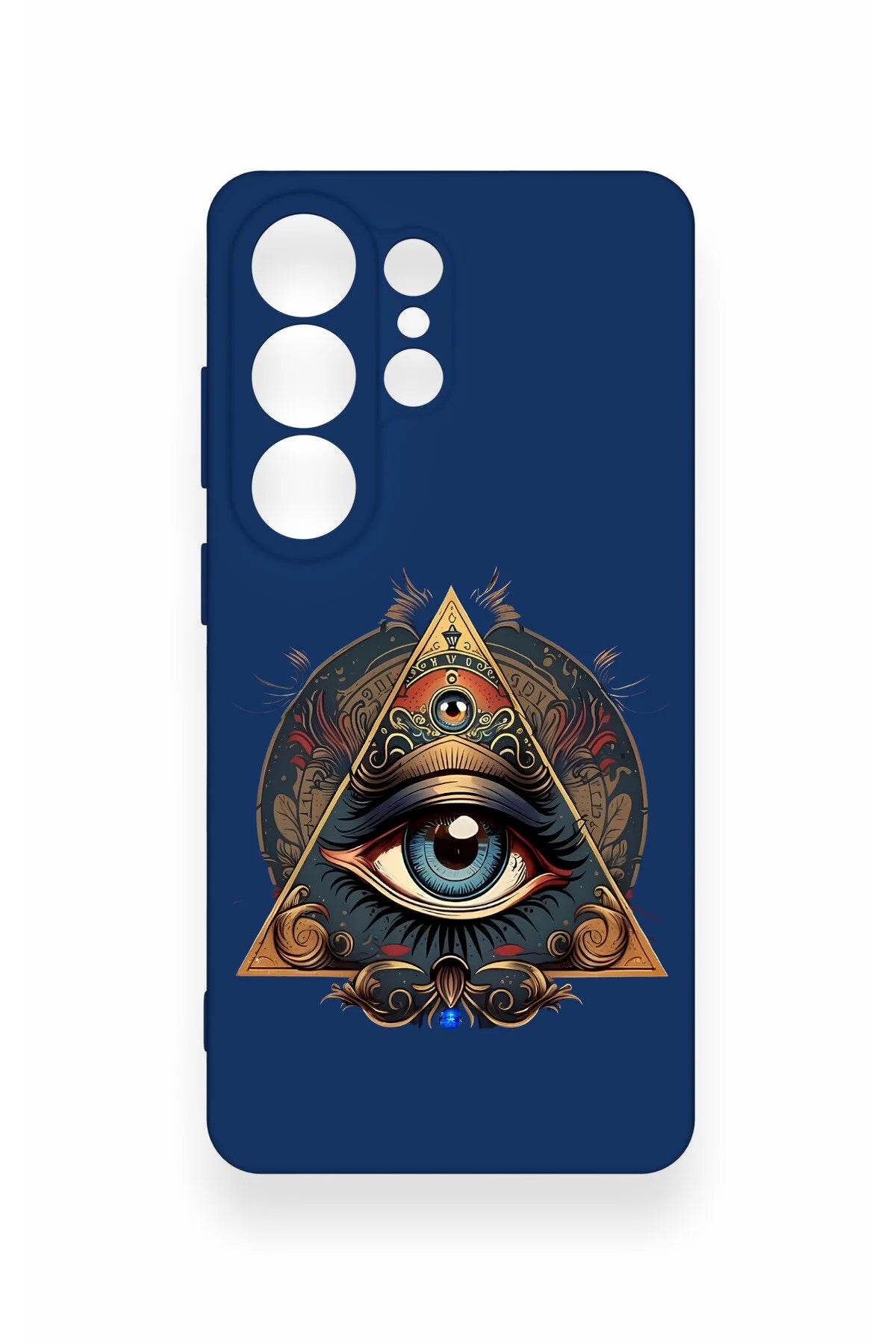 Samsung S26 Ultra Uyumlu Pyramid Eye Desenli Silikon Kılıf