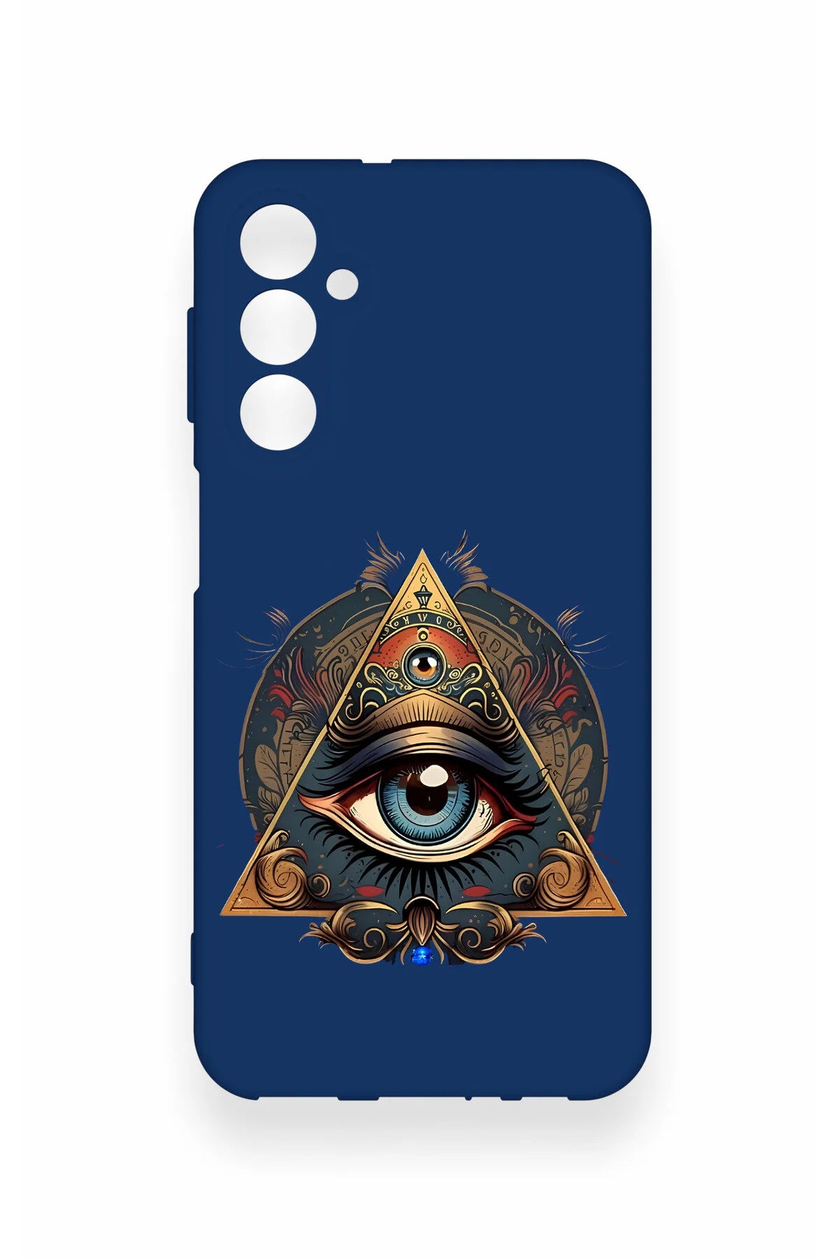 Samsung M34 Uyumlu Pyramid Eye Desenli Silikon Kılıf