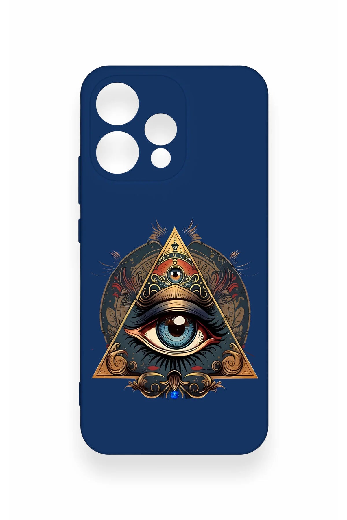 Oppo Reno 15 5G Uyumlu Pyramid Eye Desenli Silikon Kılıf