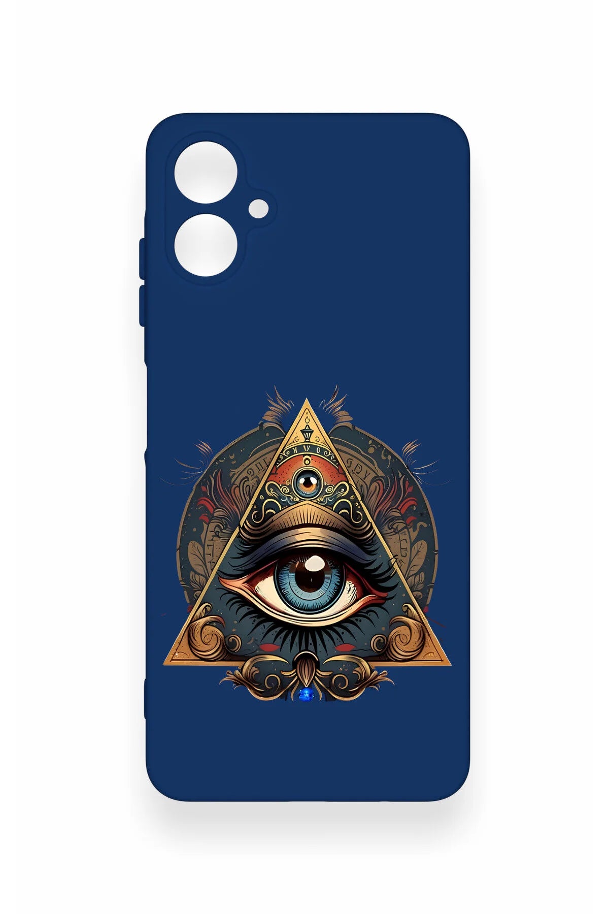Samsung A06 Uyumlu Pyramid Eye Desenli Silikon Kılıf