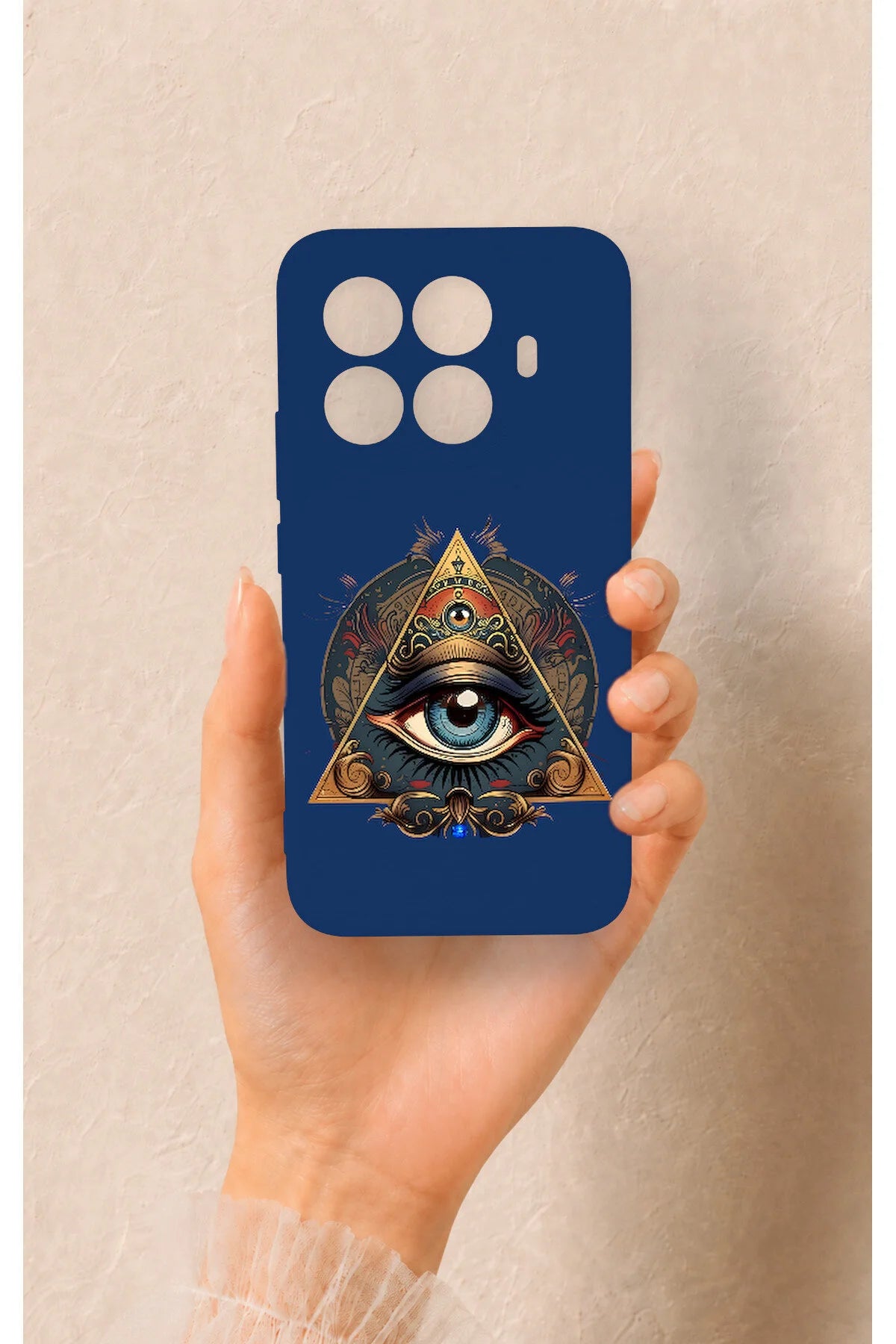 Mi 15T PRO Uyumlu Pyramid Eye Desenli Silikon Kılıf