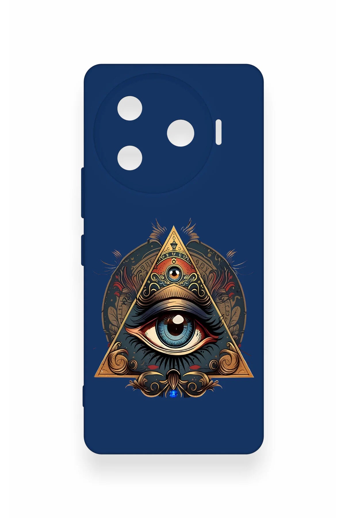 Tecno Camon 30 Pro 5G Uyumlu Pyramid Eye Desenli Silikon Kılıf