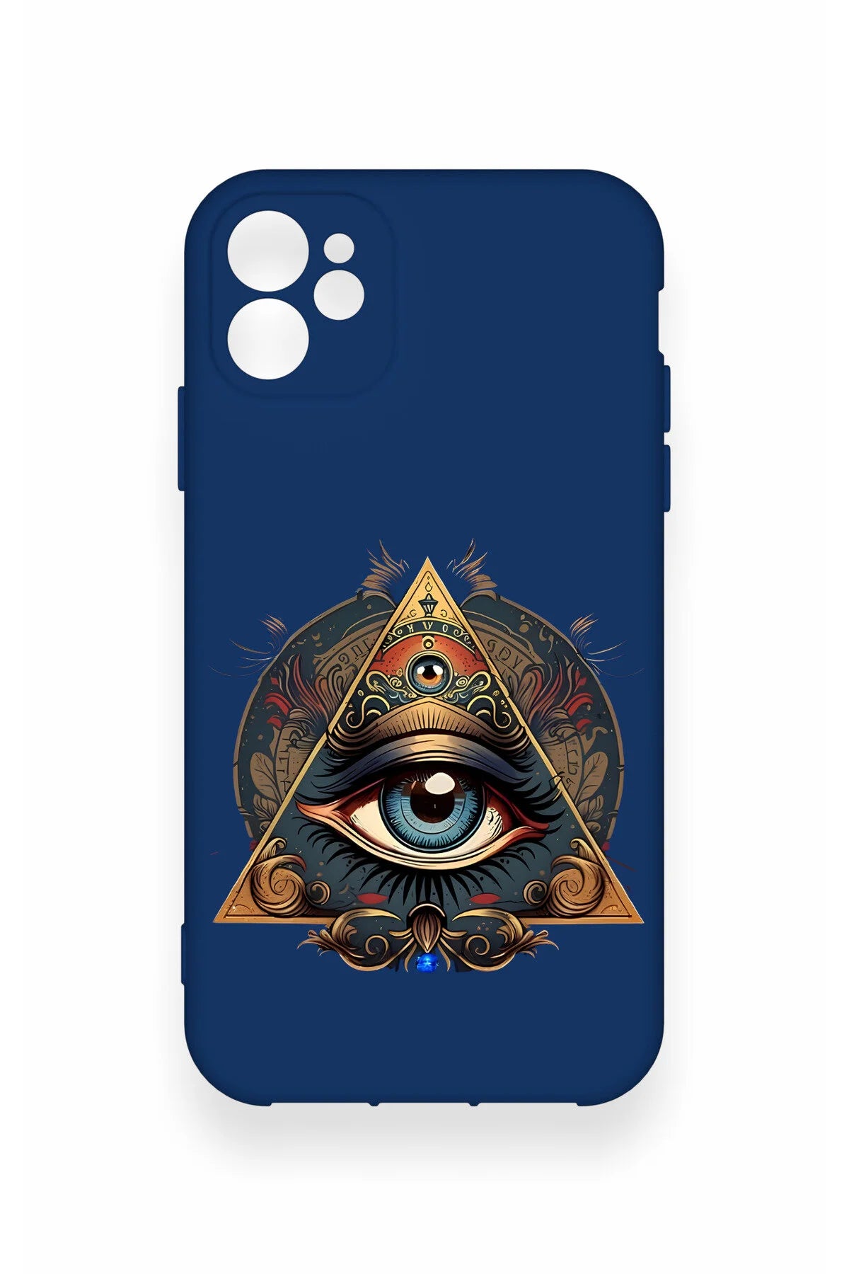 iPhone 11 Uyumlu Pyramid Eye Desenli Silikon Kılıf