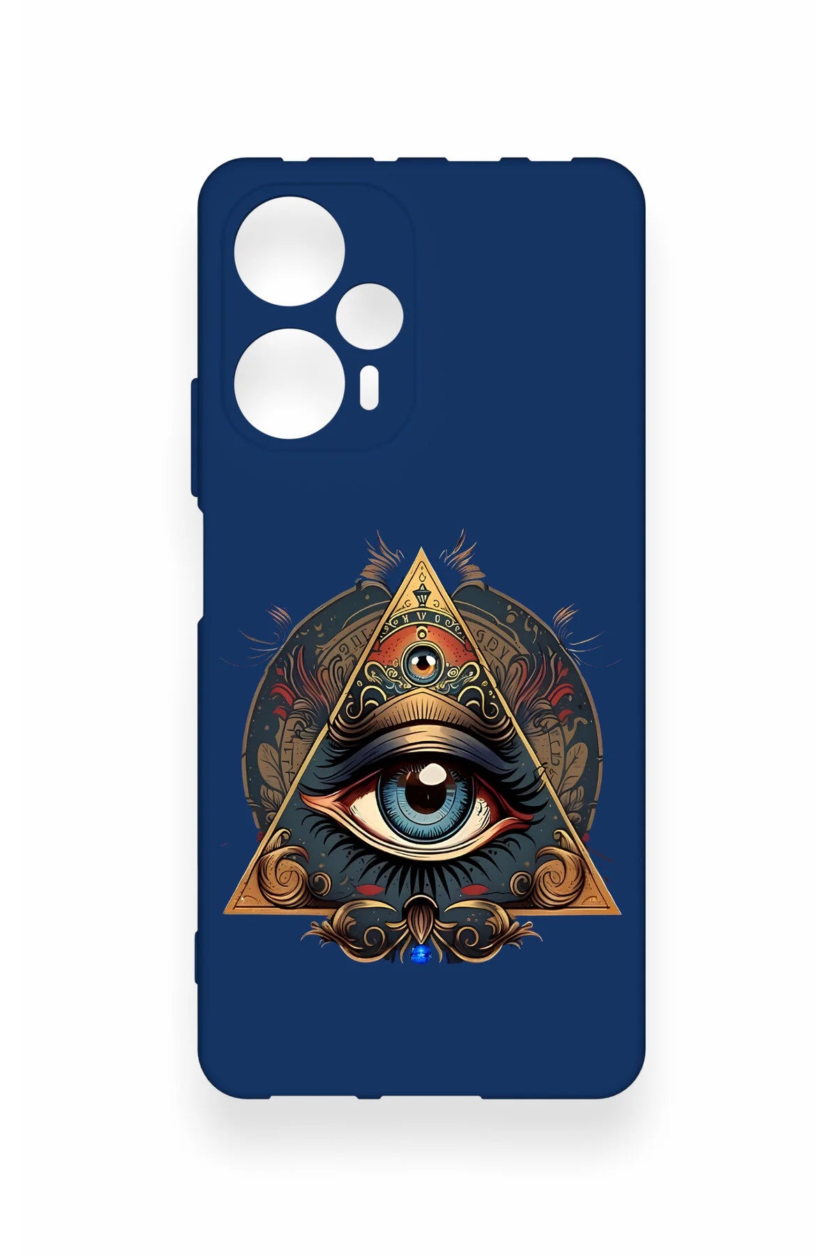 Poco F5 Uyumlu Pyramid Eye Desenli Silikon Kılıf