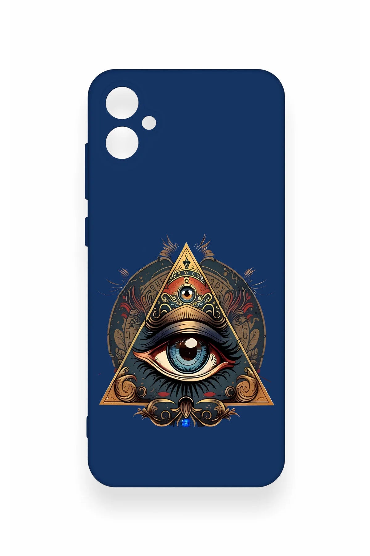 Samsung A05 Uyumlu Pyramid Eye Desenli Silikon Kılıf