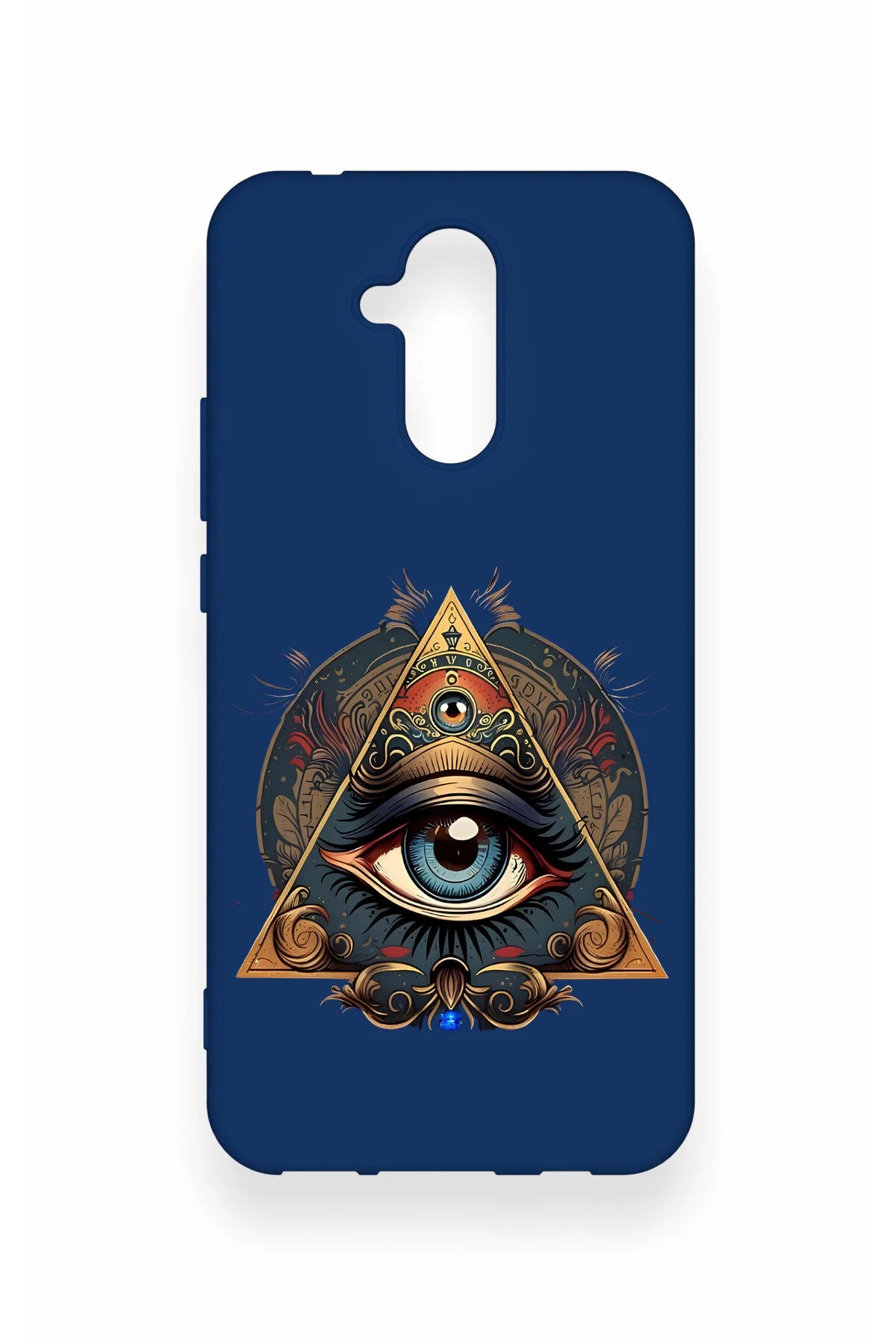 Huawei Mate 20 Lite Uyumlu Pyramid Eye Desenli Silikon Kılıf