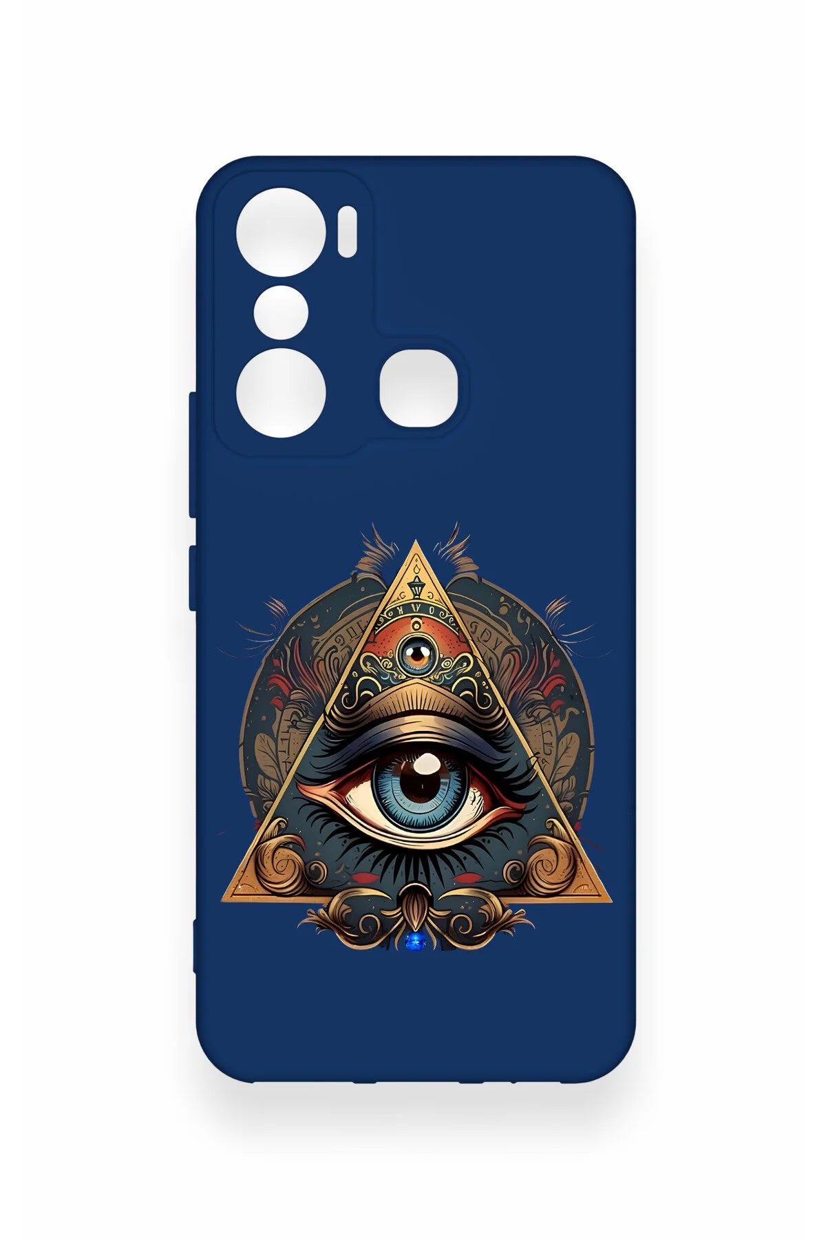 Infinix Hot 20i Uyumlu Pyramid Eye Desenli Silikon Kılıf