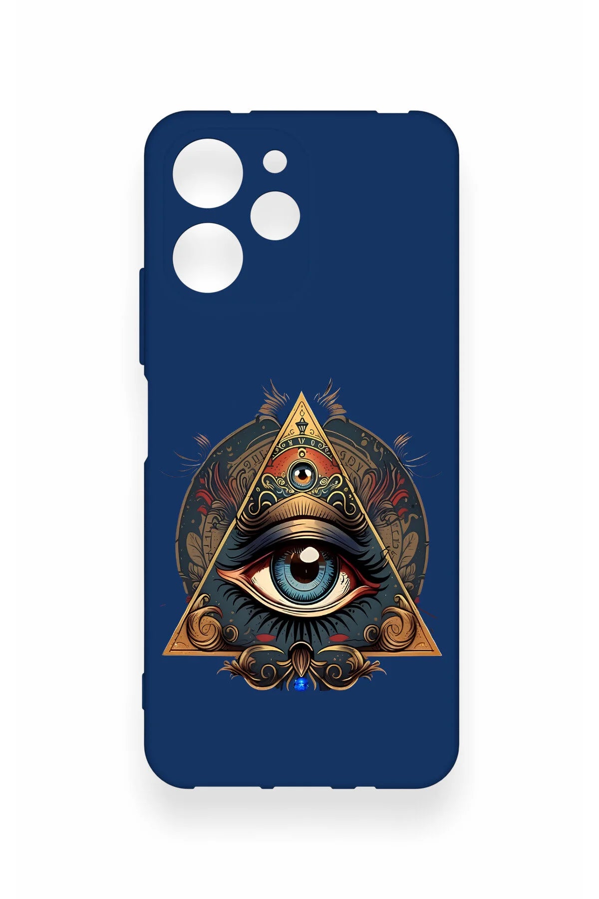 Redmi 12 Uyumlu Pyramid Eye Desenli Silikon Kılıf