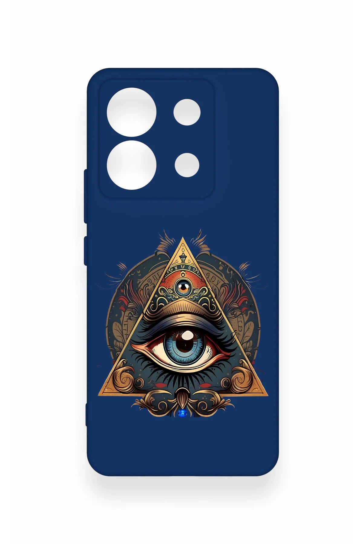 Redmi Note 13 Pro 5G Uyumlu Pyramid Eye Desenli Silikon Kılıf
