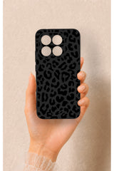 Mi 15T 5G Uyumlu Siyah Leopar Desenli Silikon Kılıf