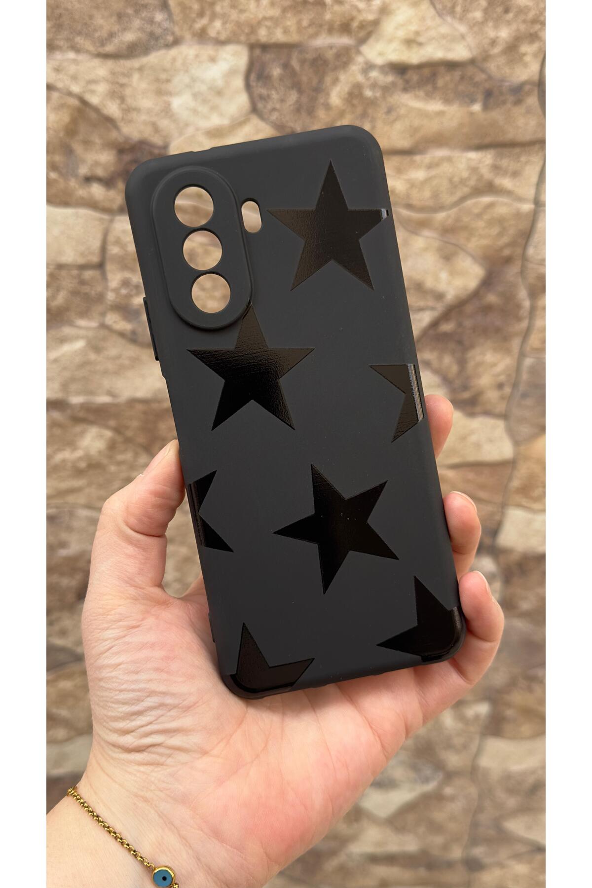 Huawei Nova Y70 Uyumlu Star Silikon Darbe Emici Klasik Korumalı Rubber Kılıf