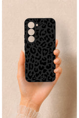 Tecno Spark 40 Pro Uyumlu Siyah Leopar Desenli Silikon Kılıf
