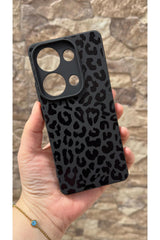 Redmi Note 13 4G Uyumlu Leopar Desenli Silikon Darbe Emici Klasik Korumalı Rubber Kılıf