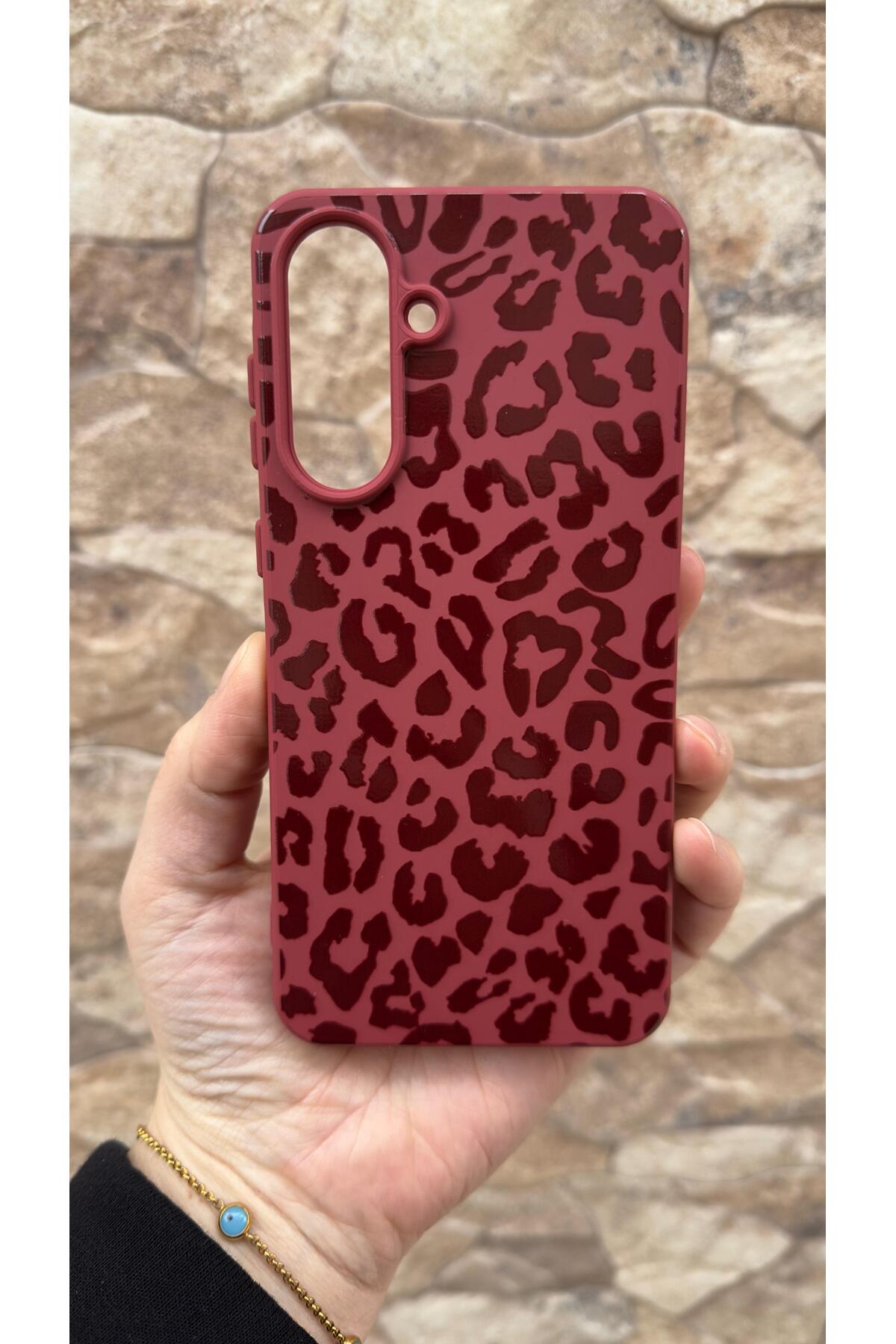 Samsung Galaxy A26 Uyumlu Leopar Desenli Silikon Darbe Emici Klasik Korumalı Rubber Kılıf