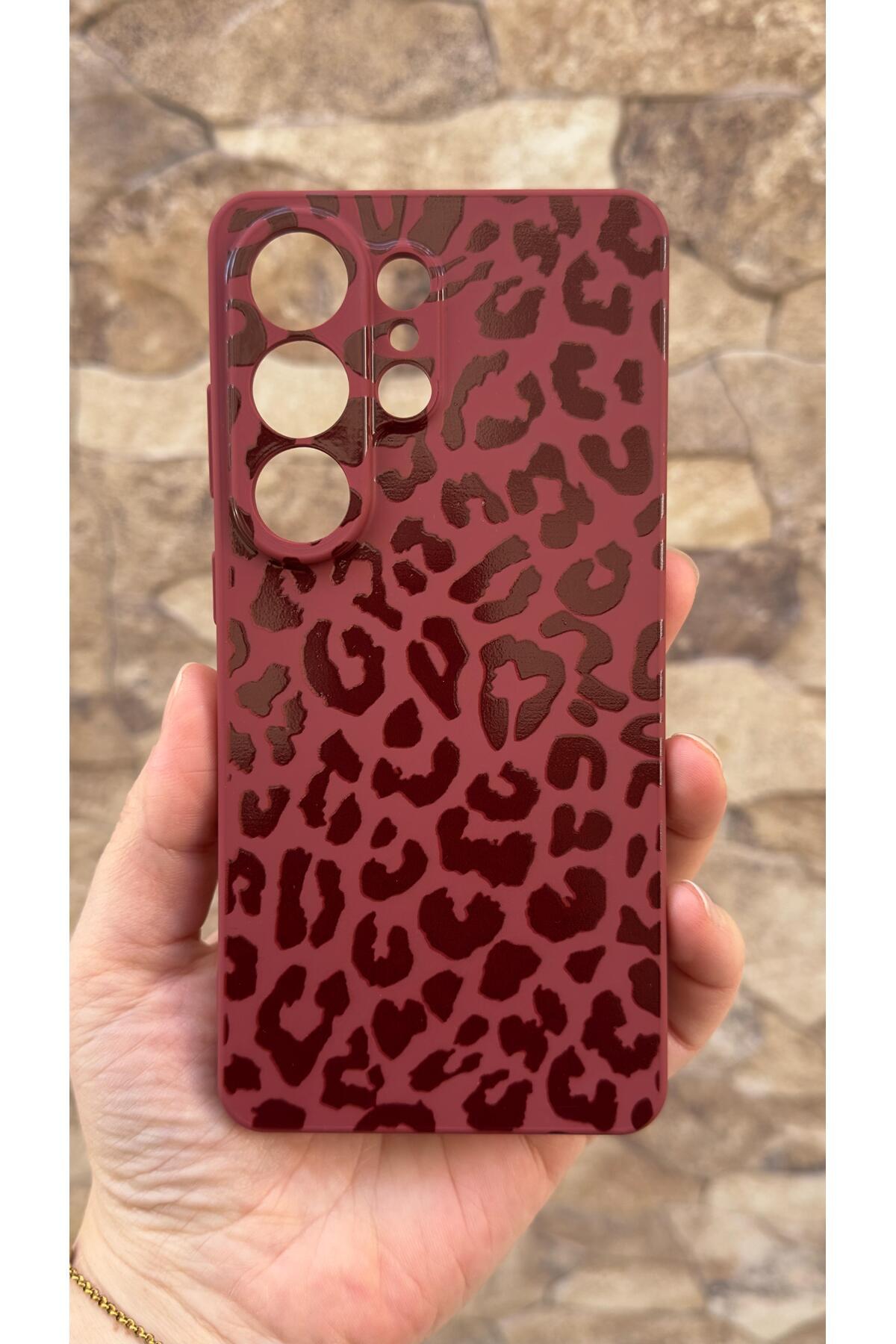 Samsung Galaxy S26 Ultra Uyumlu Leopar Desenli Silikon Darbe Emici Klasik Korumalı Rubber Kılıf