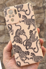 Xiaomi Redmi Note 10 ve 10S Uyumlu Leopar Desenli Silikon Darbe Emici Klasik Rubber Kılıf
