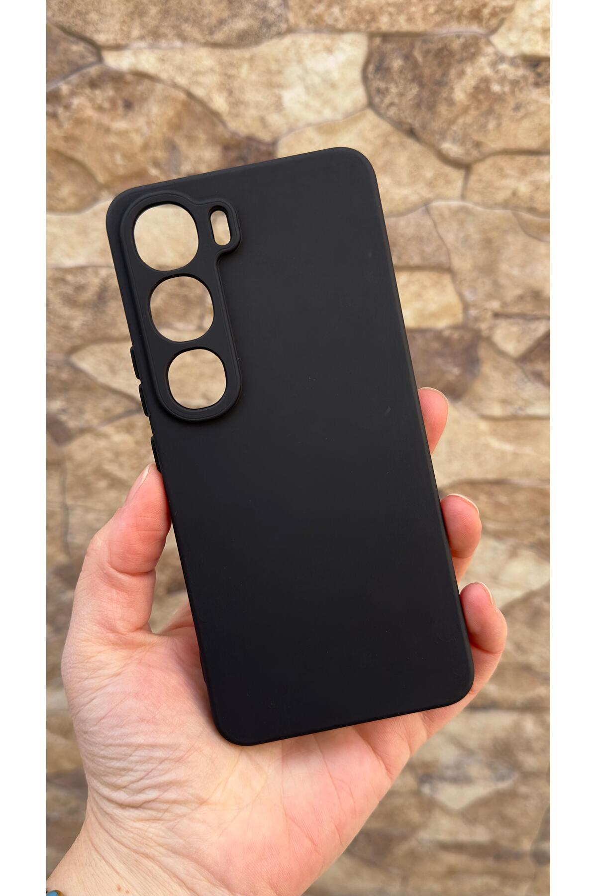 Vivo V40 Lite 5G Uyumlu Silikon Darbe Emici Klasik Korumalı Rubber Kılıf